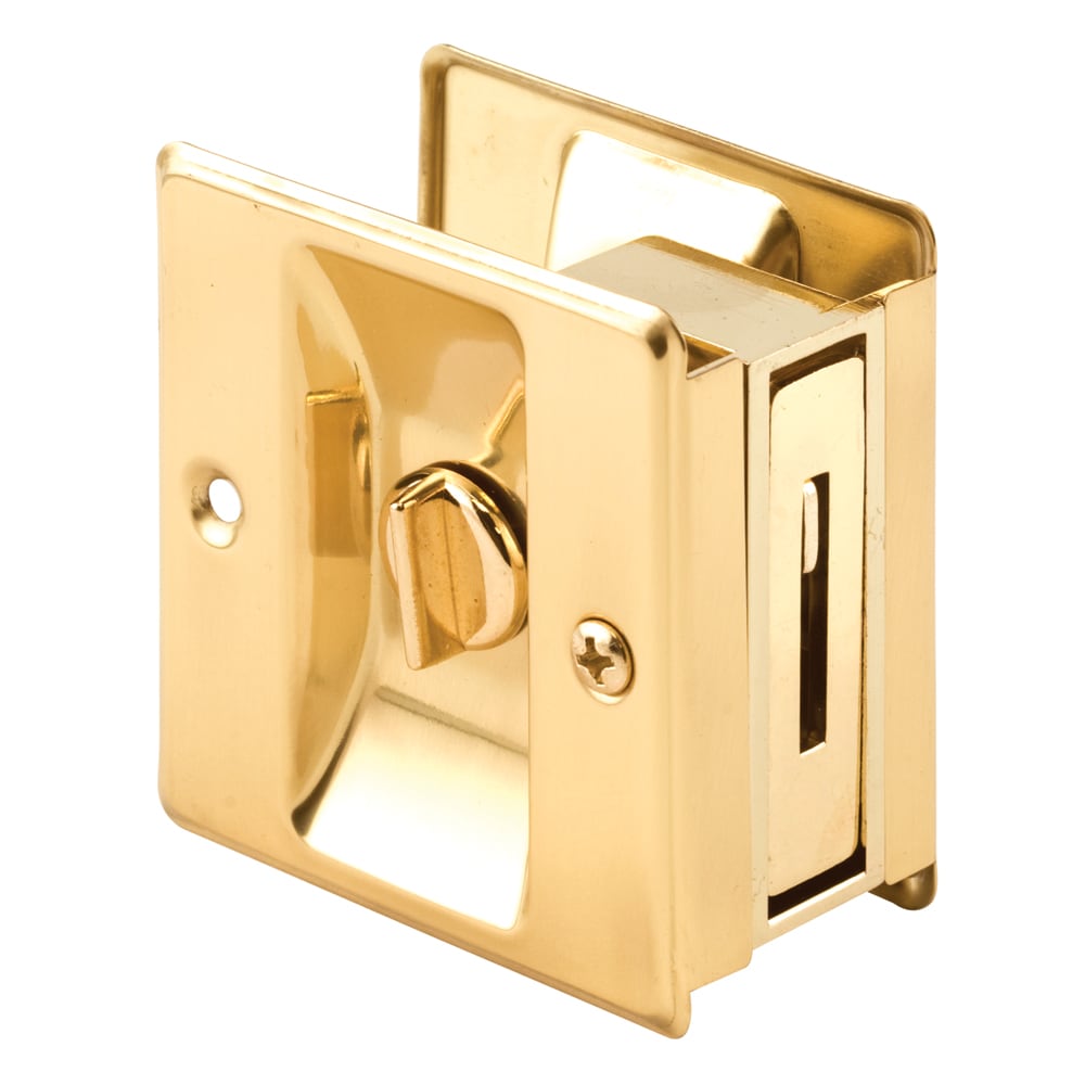 Prime-Line N 6771 2.5-Inches Brass-plated Pocket Door Pull