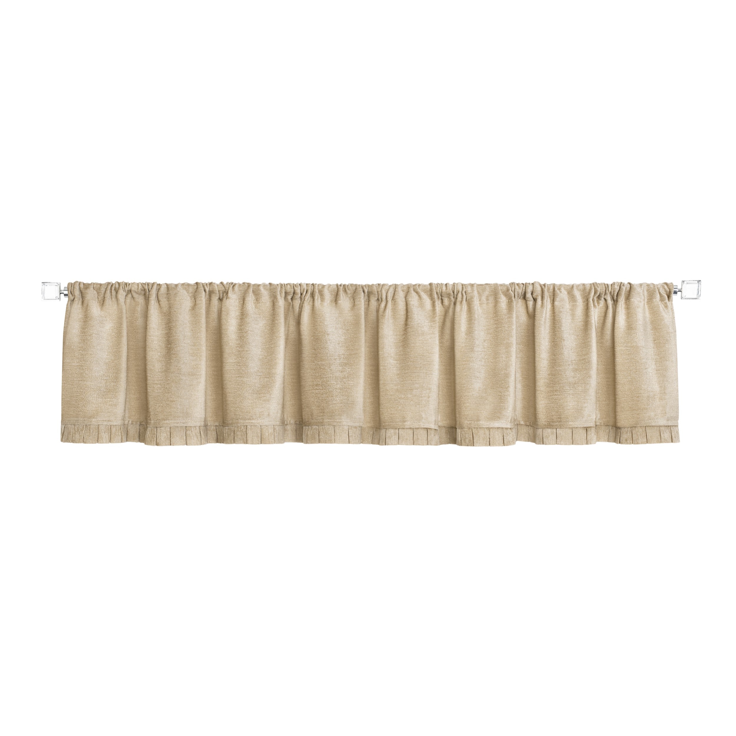 Achim Bordeaux 14-in Tan Polyester Rod Pocket Valance in the Valances ...