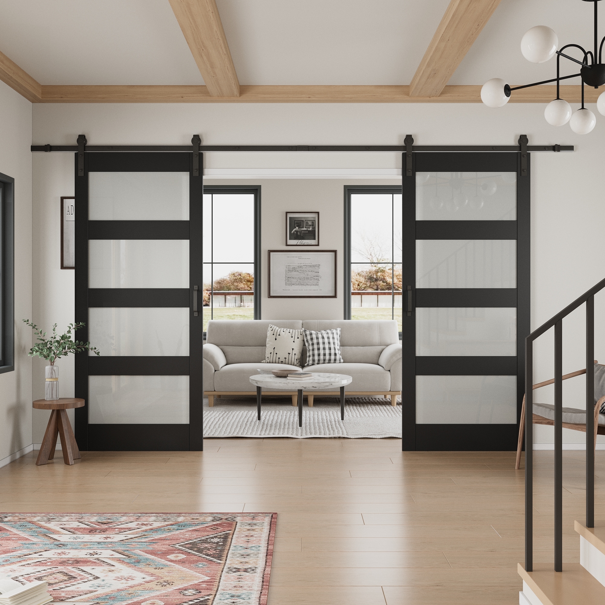 JUJUBON IN-BDBL-BD1-G-4L-72 Barn-Doors - View #2