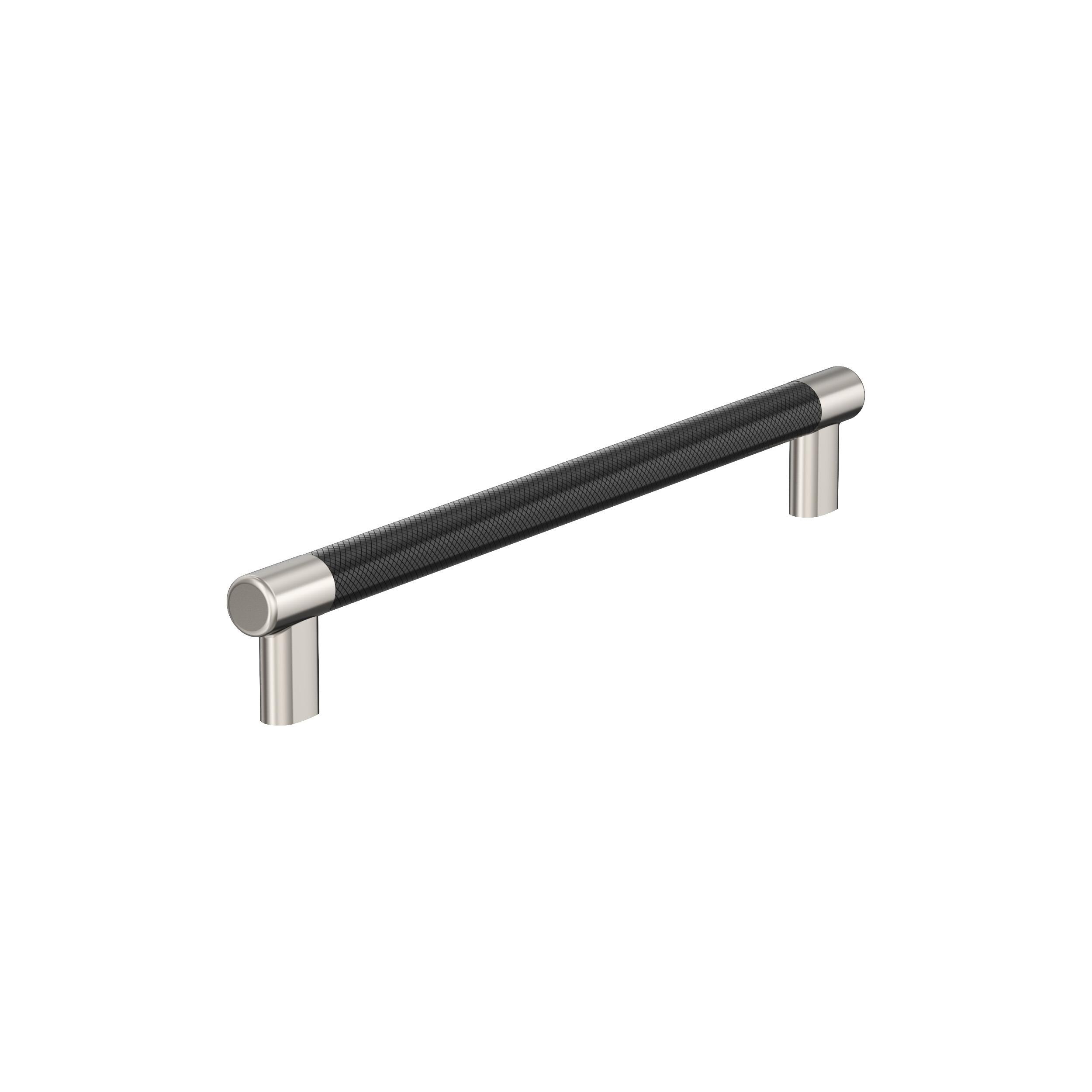 Amerock BP54040PNBBR Esquire 12-in , 305mm Center to Center Polished Nickel/Black Bronze Cylindrical Bar For Use on Appliances Drawer Pulls