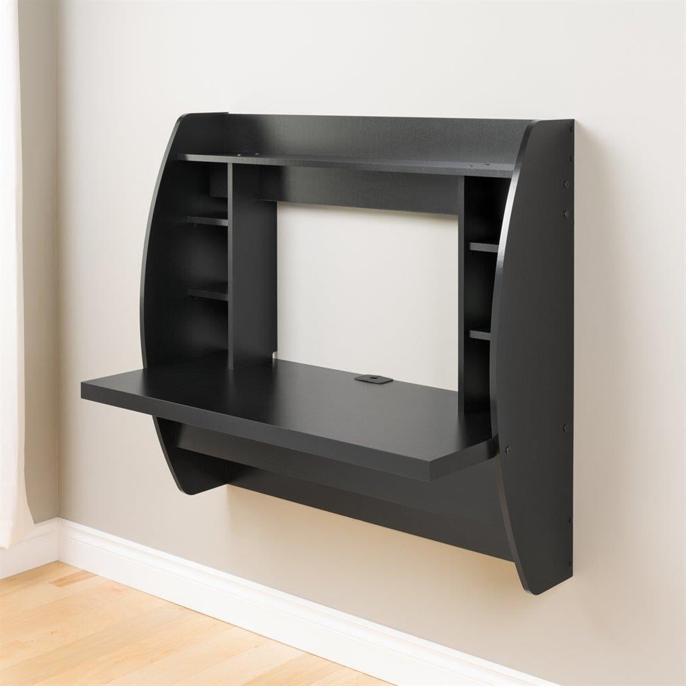 black wall desk