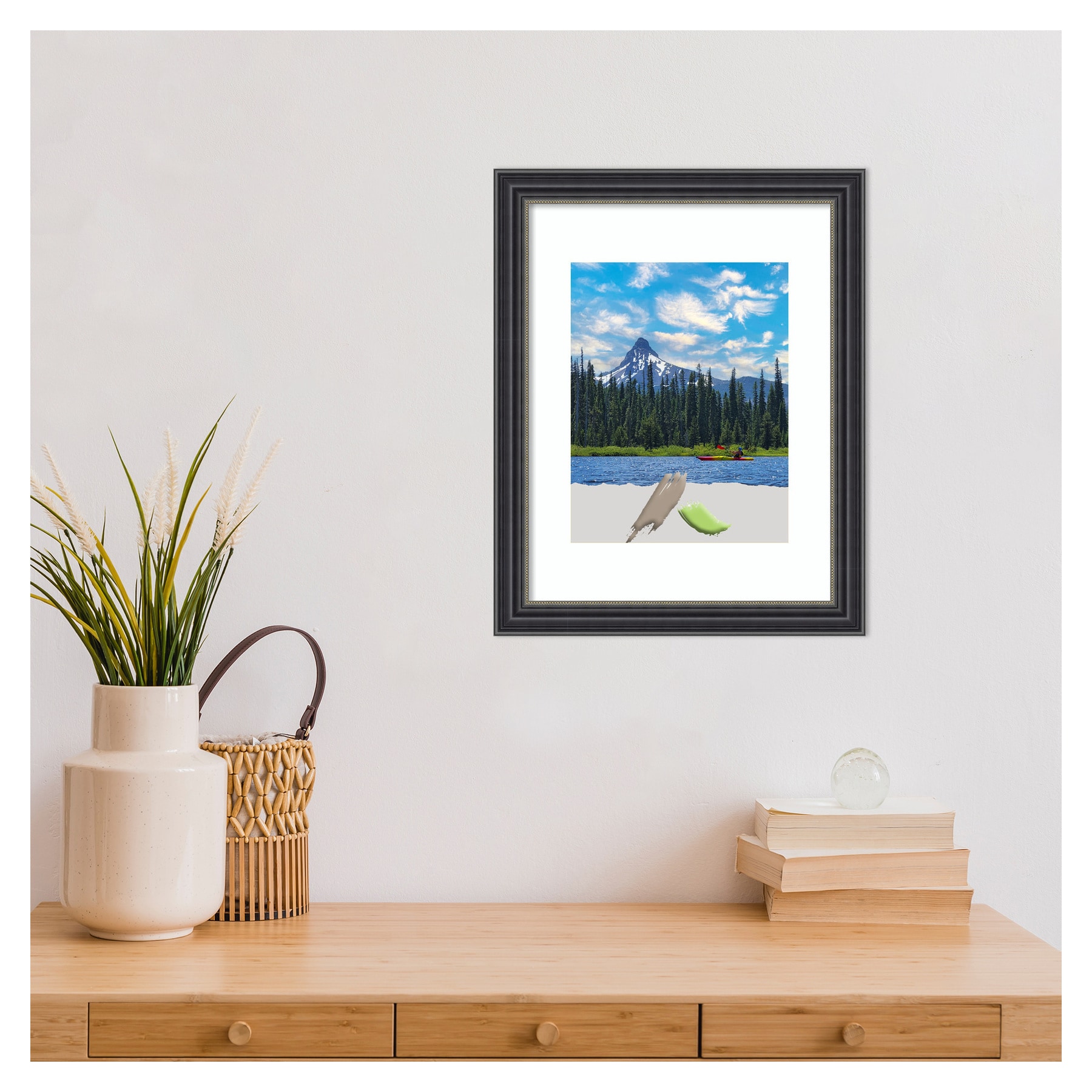 Classic Black Wood Wall Picture Frame 16" x 13"