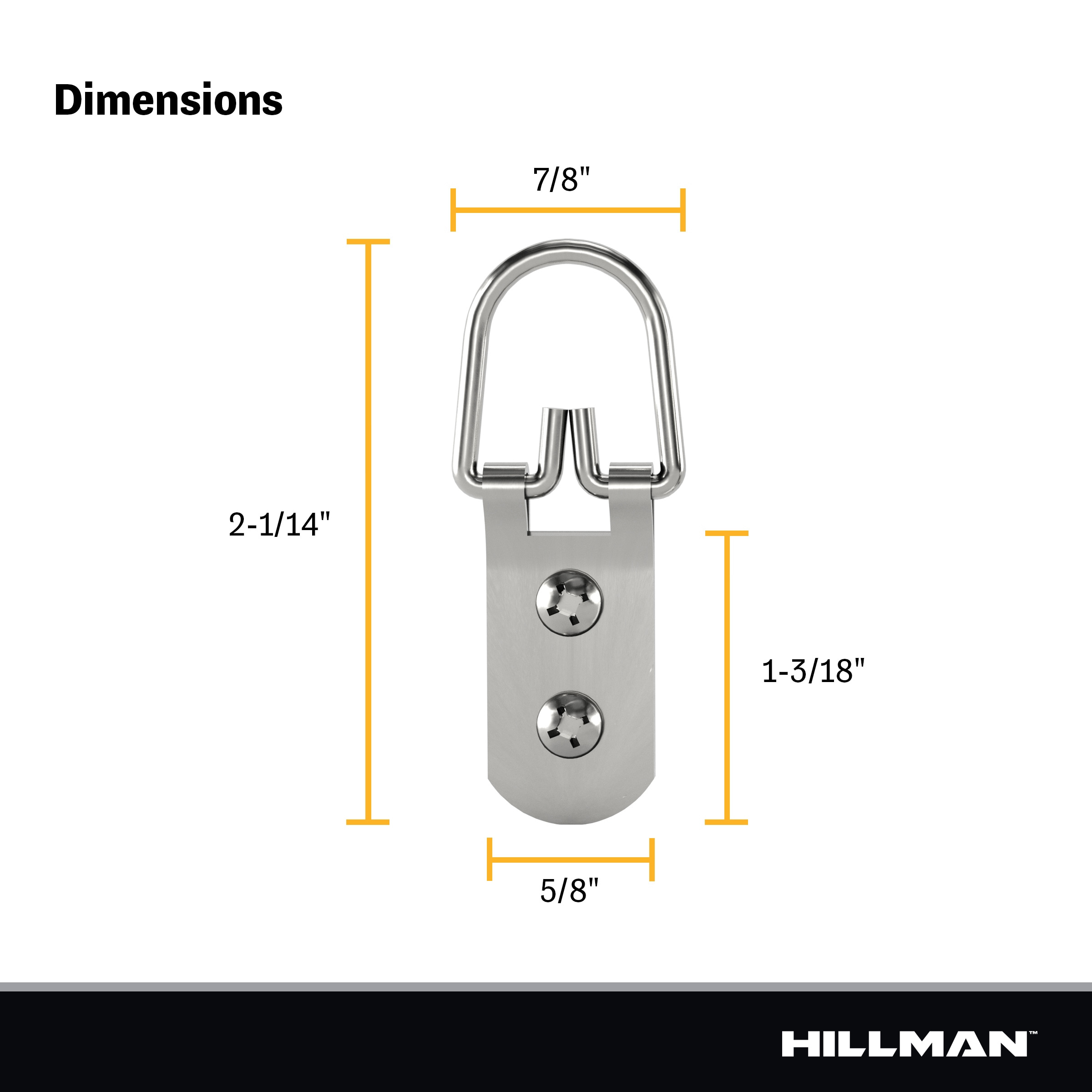Hillman D-Ring Hanger 2 Holes - 533890 | Blain's Farm & Fleet