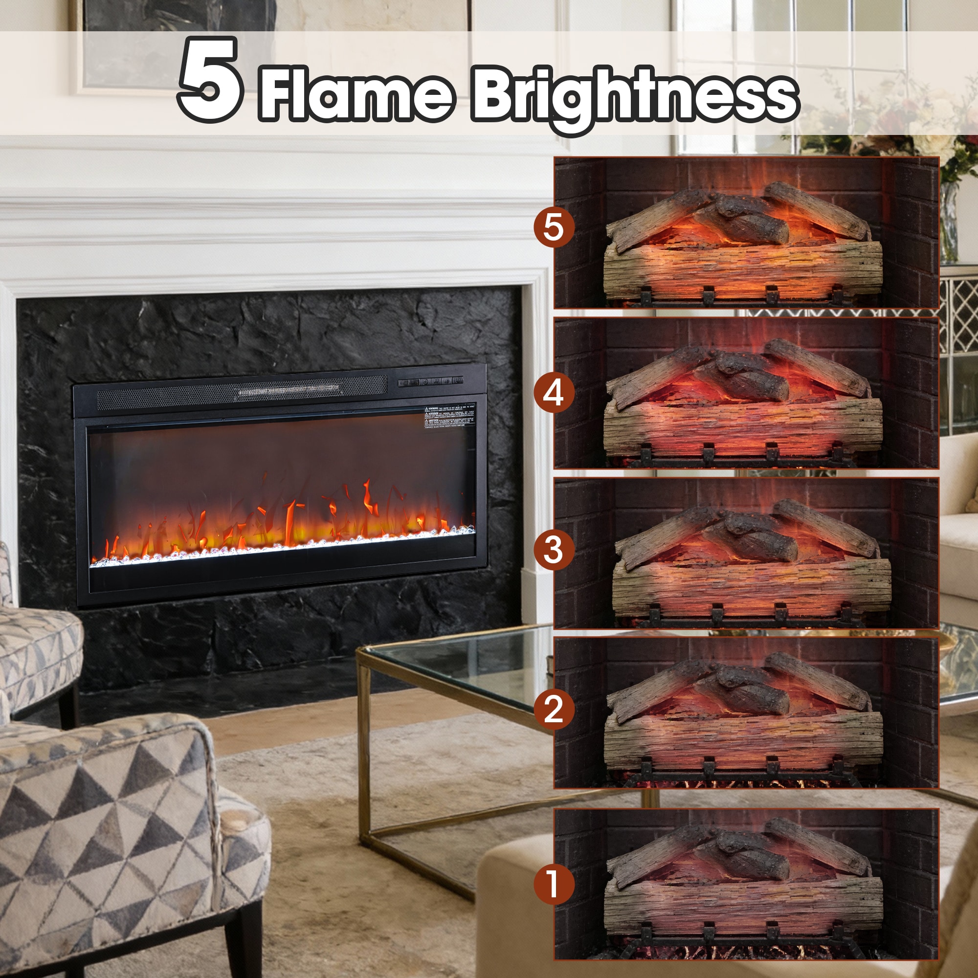 IHOMEadore MDBBSF103-36 Electric-Fireplaces - View #5