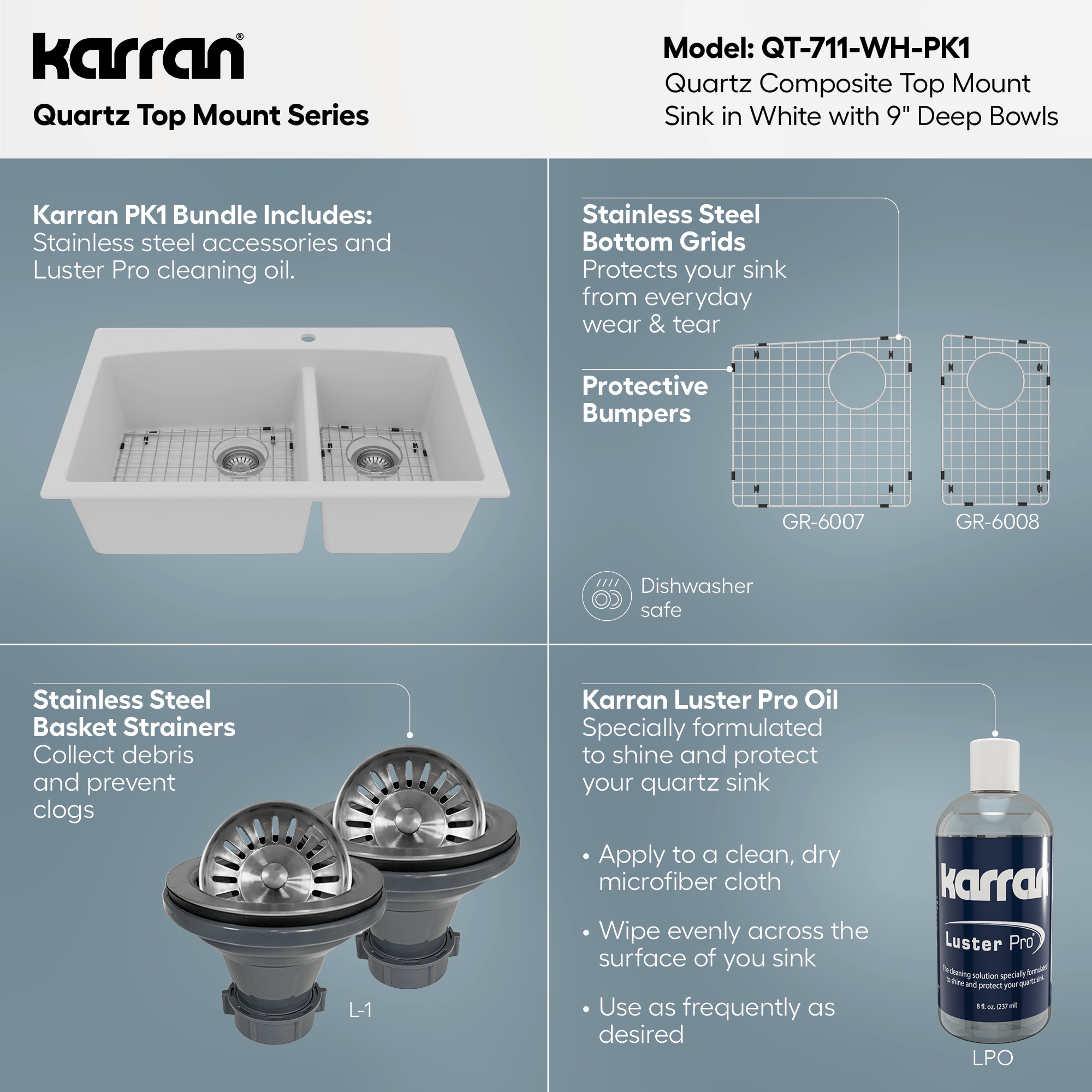 Karran QT-711-WH-PK1 Kitchen-Sinks - View #6