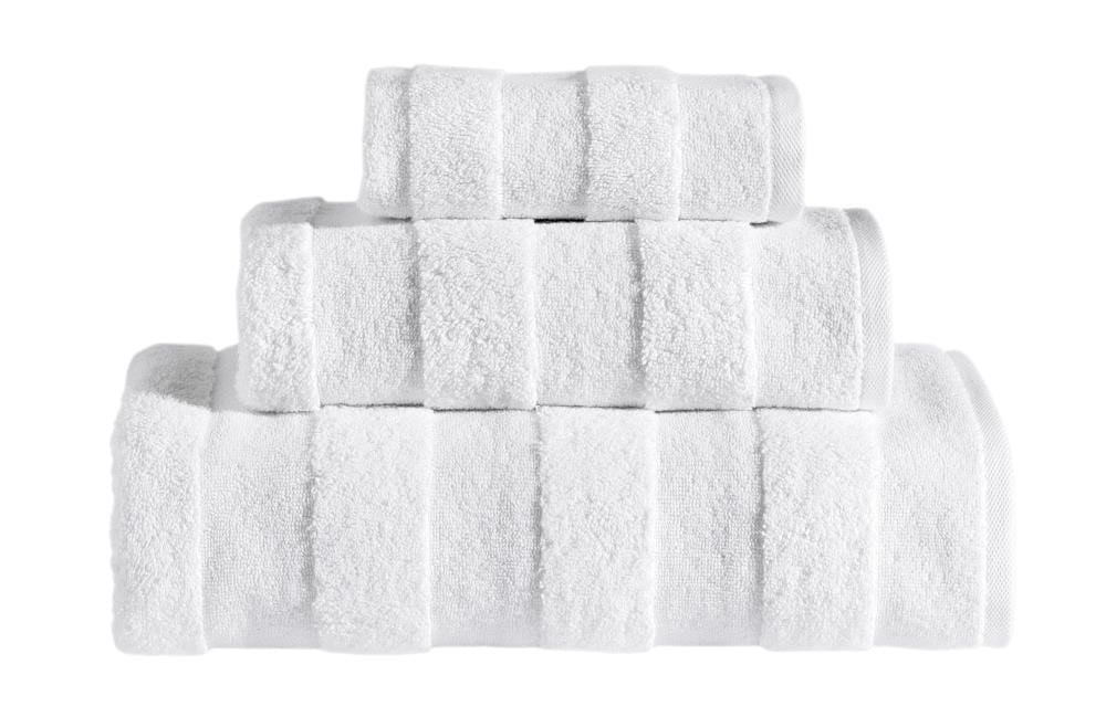 SaaSoh APC-3PK-WHT 3-Piece White Cotton Quick Dry Bath Towel Set (Apogee)
