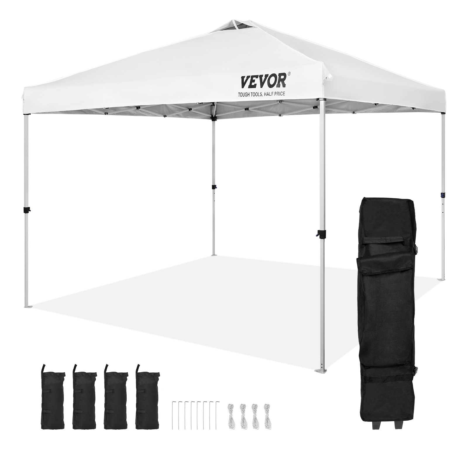 VEVOR DCSTPB10X10FT24D7V0 Pop Up Canopy Tent Polyester 8 -Person Tent
