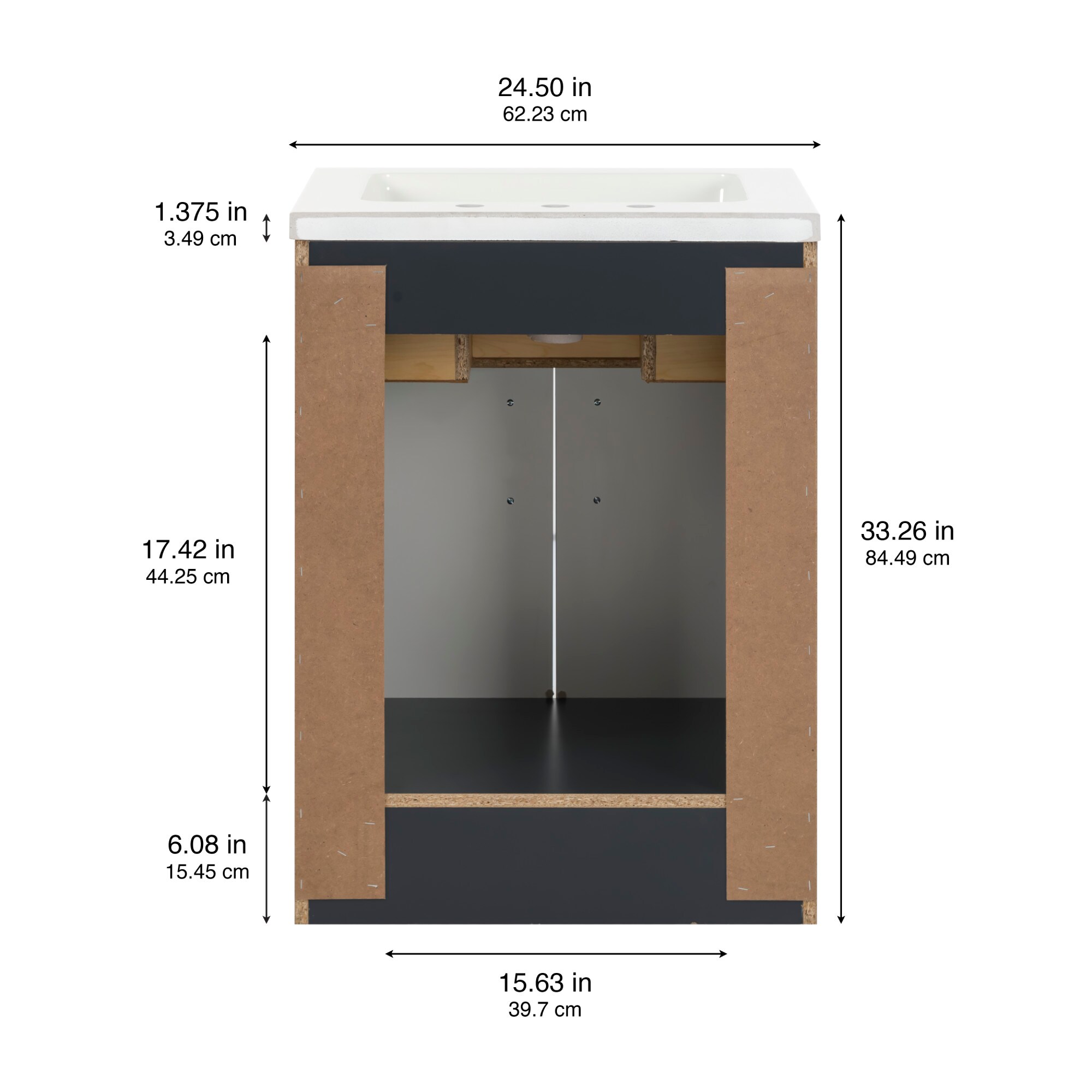 Style Selections LW24W24P2-DB-S Bath-Vanity-Combo - View #5