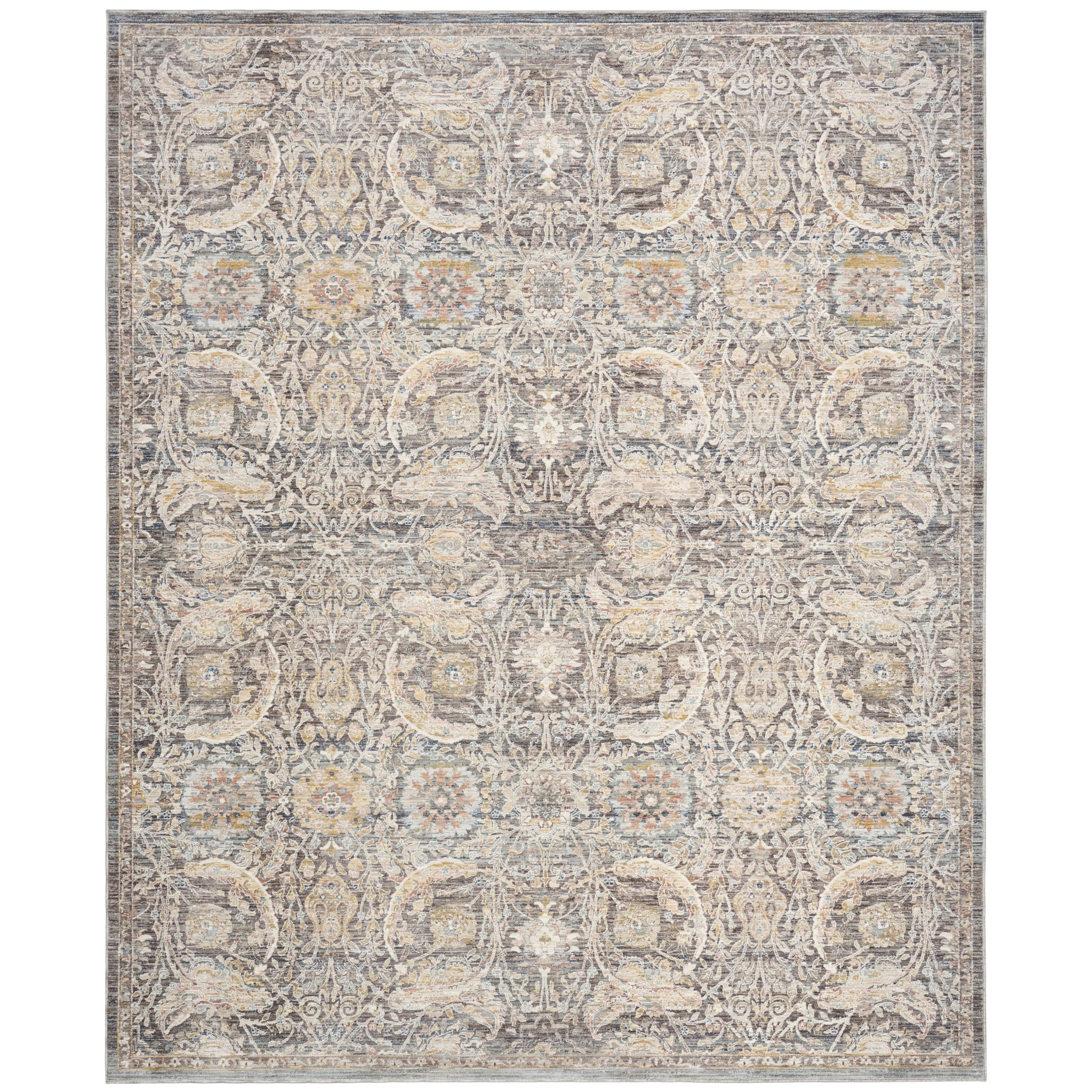  Home Heirloom Blend 4 x 6 ft Charcoal Multicolor Indoor Area Rug
