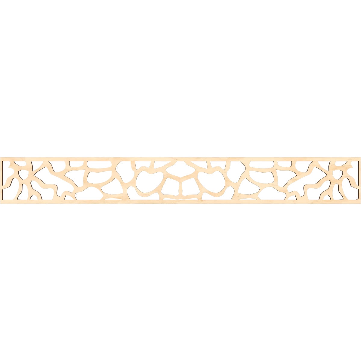 Ekena Millwork MLDB06X46ROCBI Rochester Fretwork Flat Trim 6-in x 3.86-ft Birch Brown Unfinished 2156059 Pierced Wall Panel Moulding