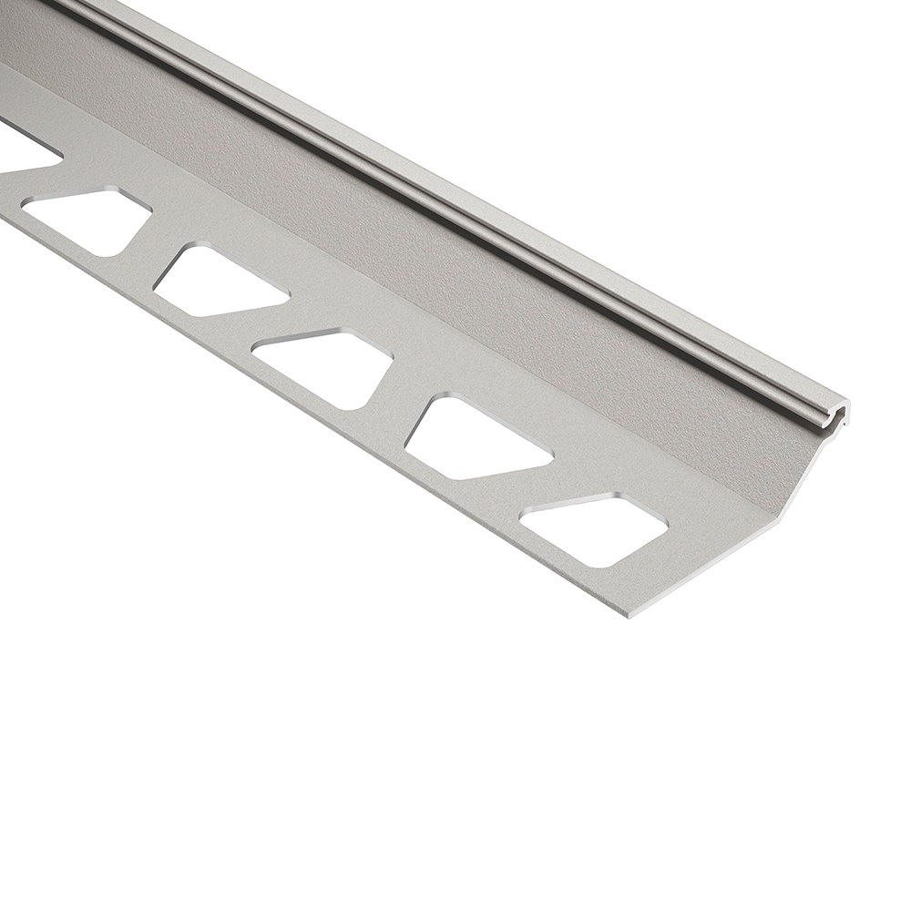 Schluter Systems Finec Sq 05 In W X 985 In L Greige Textured Color Coated Aluminum Square Edge 2596