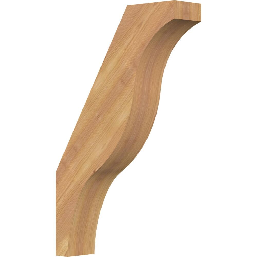 Ekena Millwork BRC04X14X22FST00SWR 3-1/2-in x 14-in x 22-in Western Red Cedar Unfinished Wood Funston Smooth Knee Brace