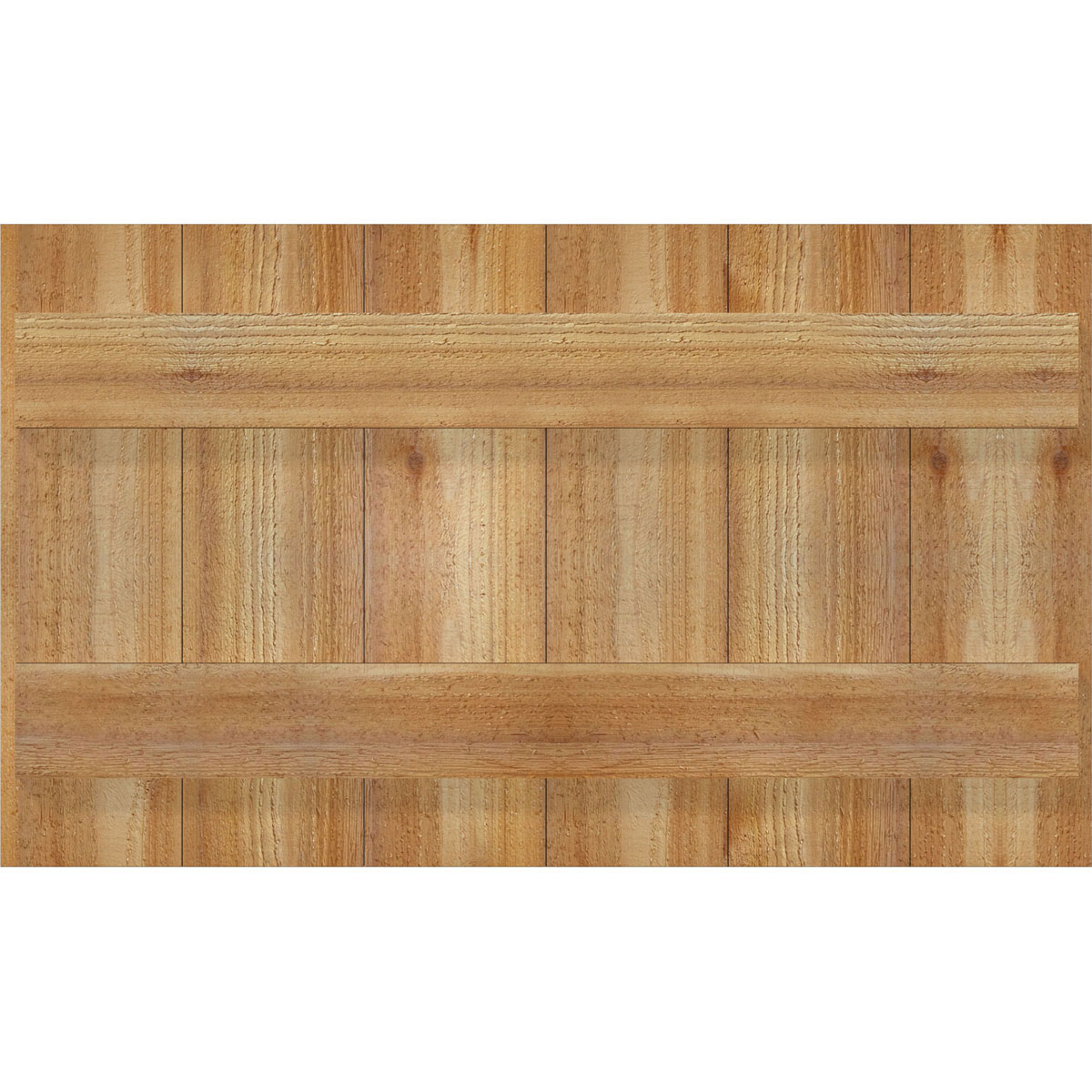 Ekena Millwork RBJ06S32X019RWR 32.25-in W x 19-in H Unfinished Paintable/Stainable Board and batten Wood Exterior Shutters ( 2 -Pack )