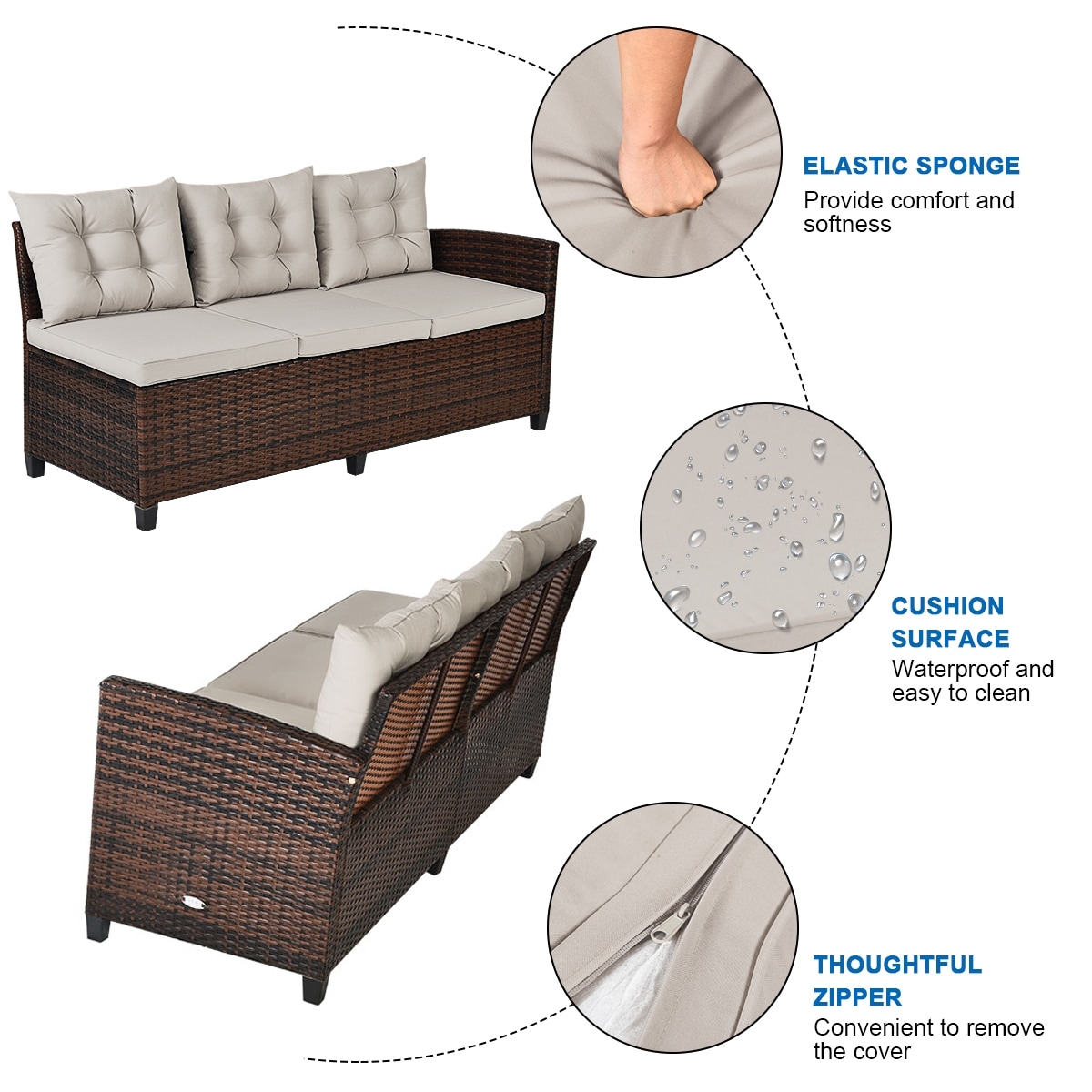 Forclover HYFL-690+ Patio-Conversation-Sets - View #4
