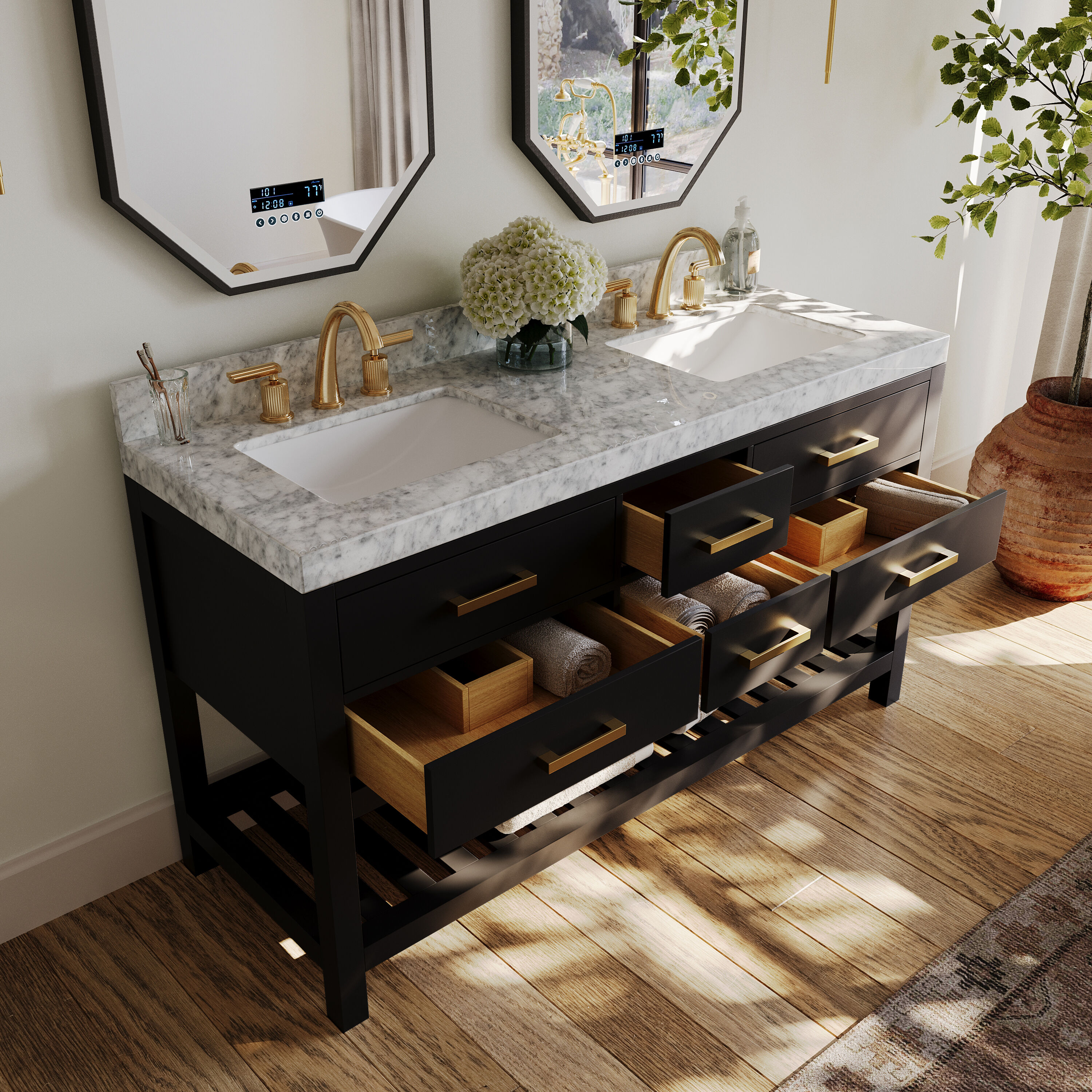 Ancerre Designs VTSELIZABETH60BOCWGD Bath-Vanity-Combo - View #9