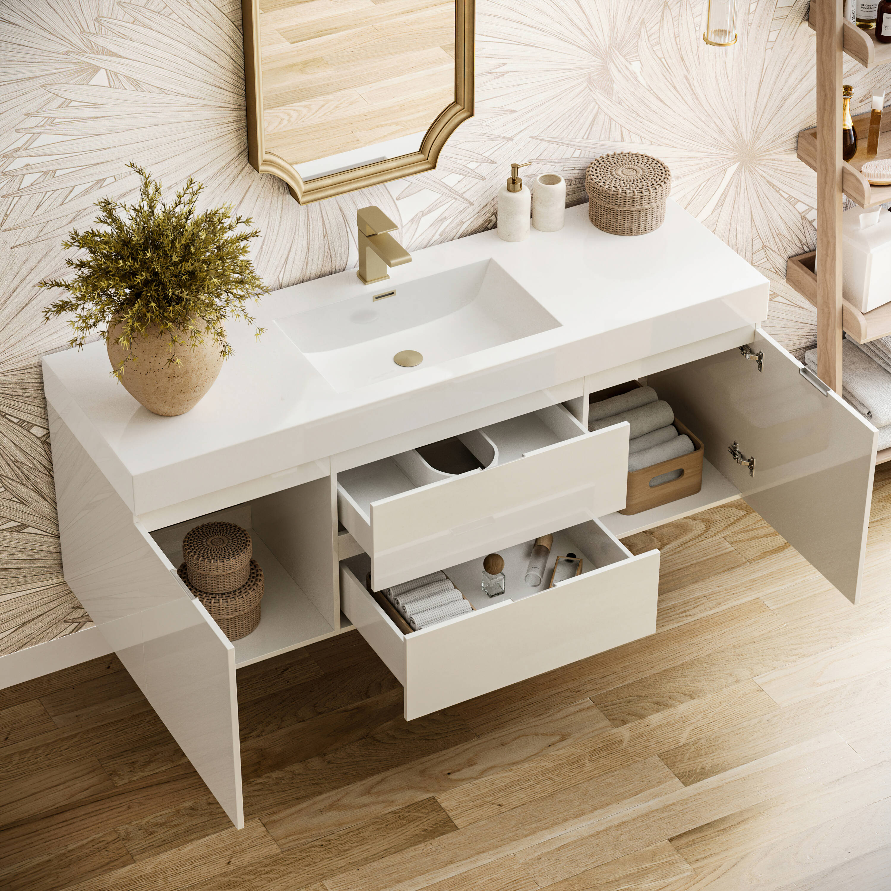 Fresca FCB8360WH-I Bath-Vanity-Combo - View #3