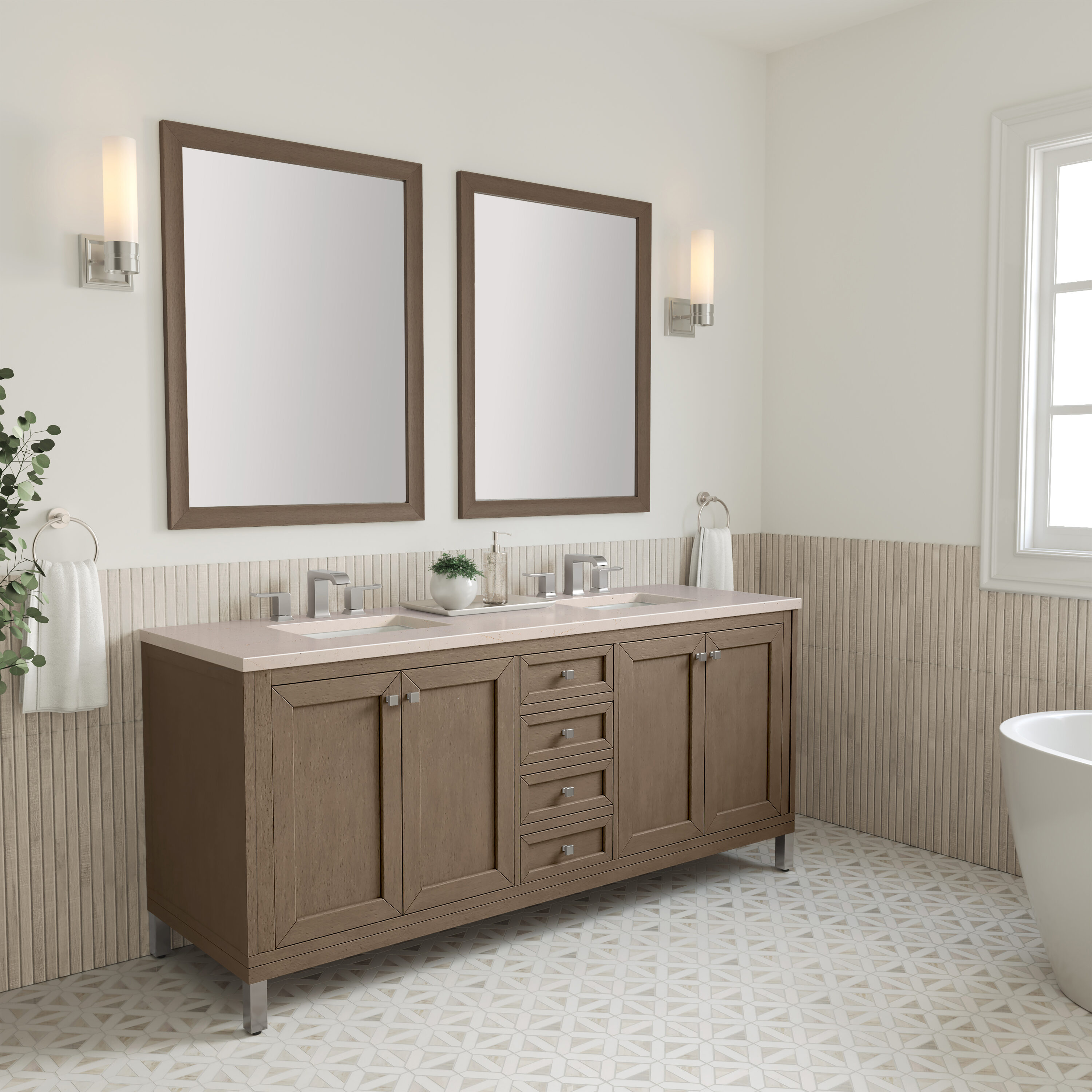 James Martin Vanities 305-V72-WWW-3EMR Bath-Vanity-Combo - View #7