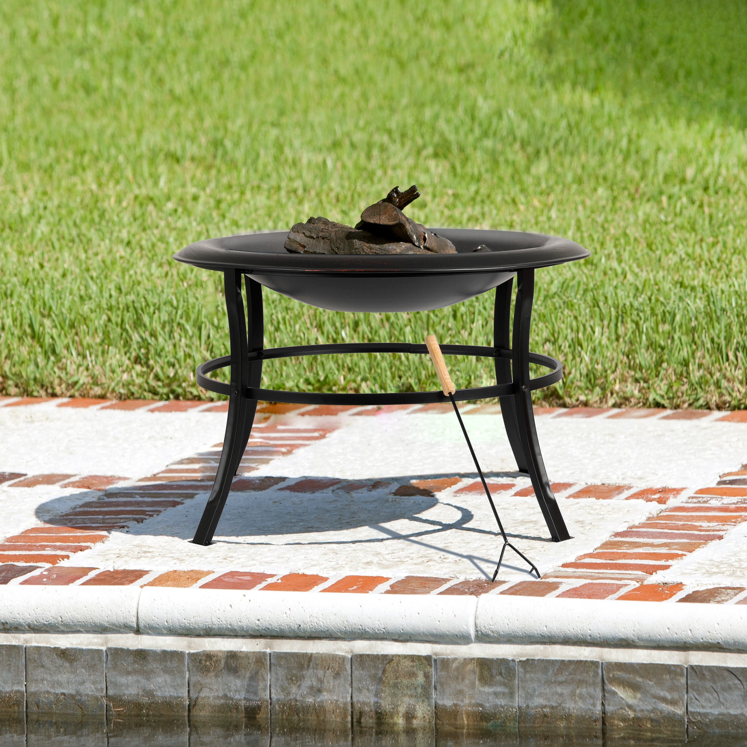 Tokia 30" Bronze Steel Wood Burning Fire Pit