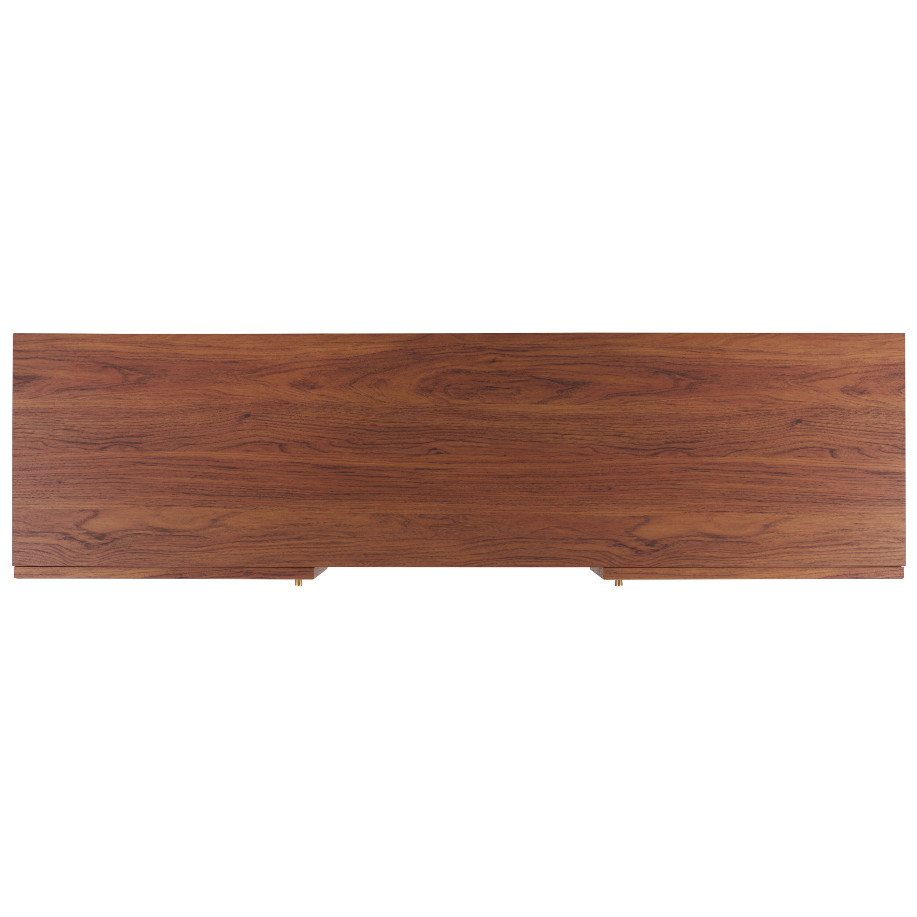 Silvanna Walnut and Natural Rattan 60" Media Cabinet