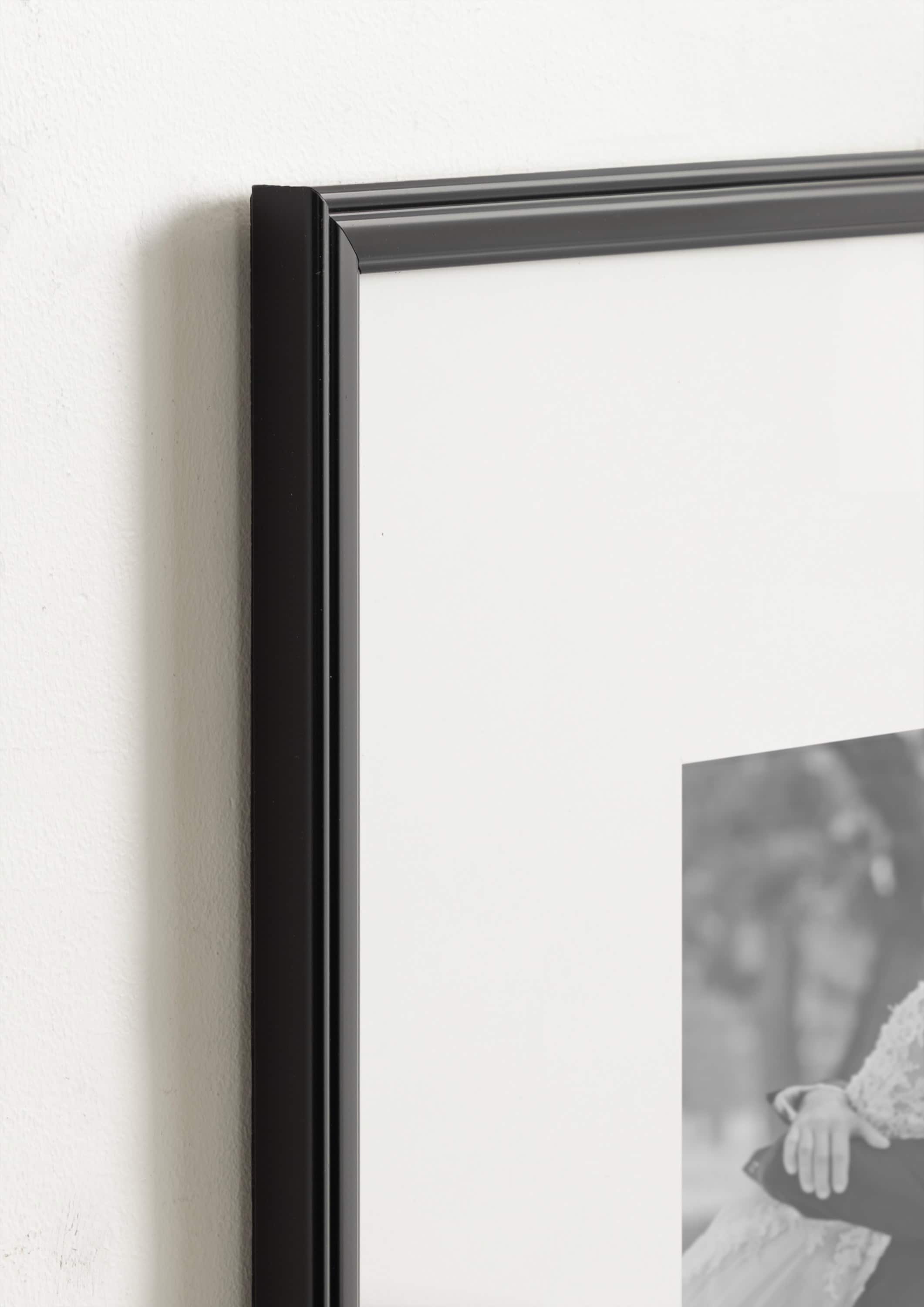 Black Polystyrene 5x7 Wall Photo Frame Set of 3