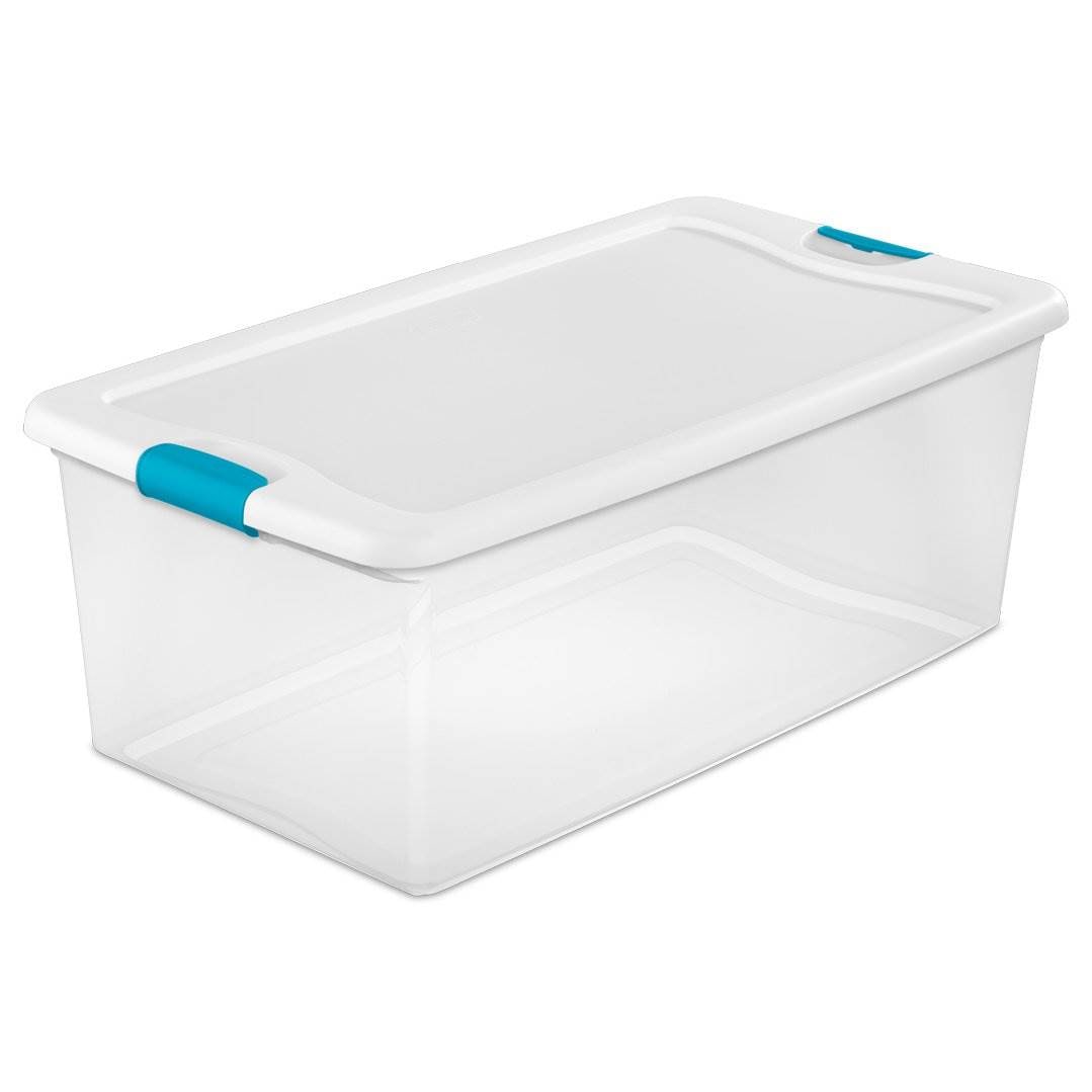 Sterilite 106 Quart Latching Storage Tote, 4 Pack and 70 Quart