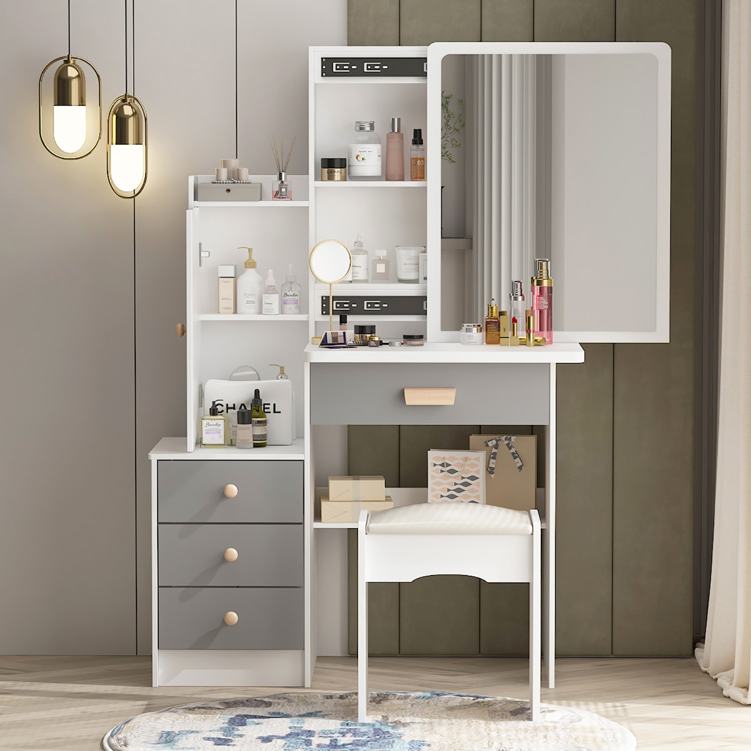 FUFU&GAGA LJY-WFJX0096-02 Bedroom-Vanities - View #3