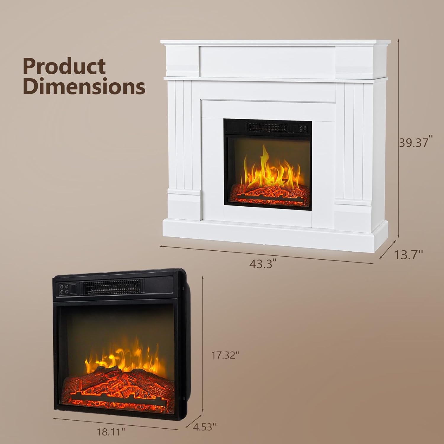 ROVSUN LO1G46001212 Electric-Fireplaces - View #5