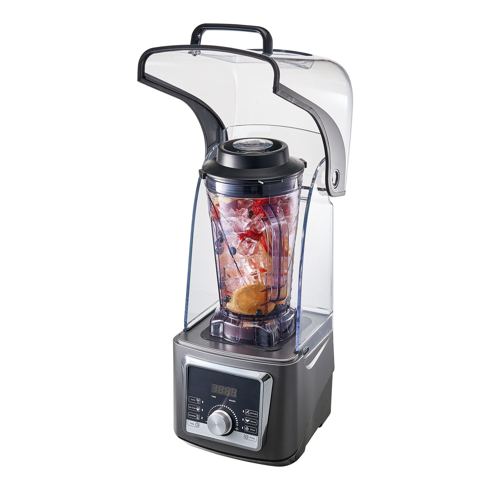 VEVOR SCDJYZSBJBJ306567V1 Blender for Smoothies 3-oz 3 -Speed Blender and food processor combo ( Gray )