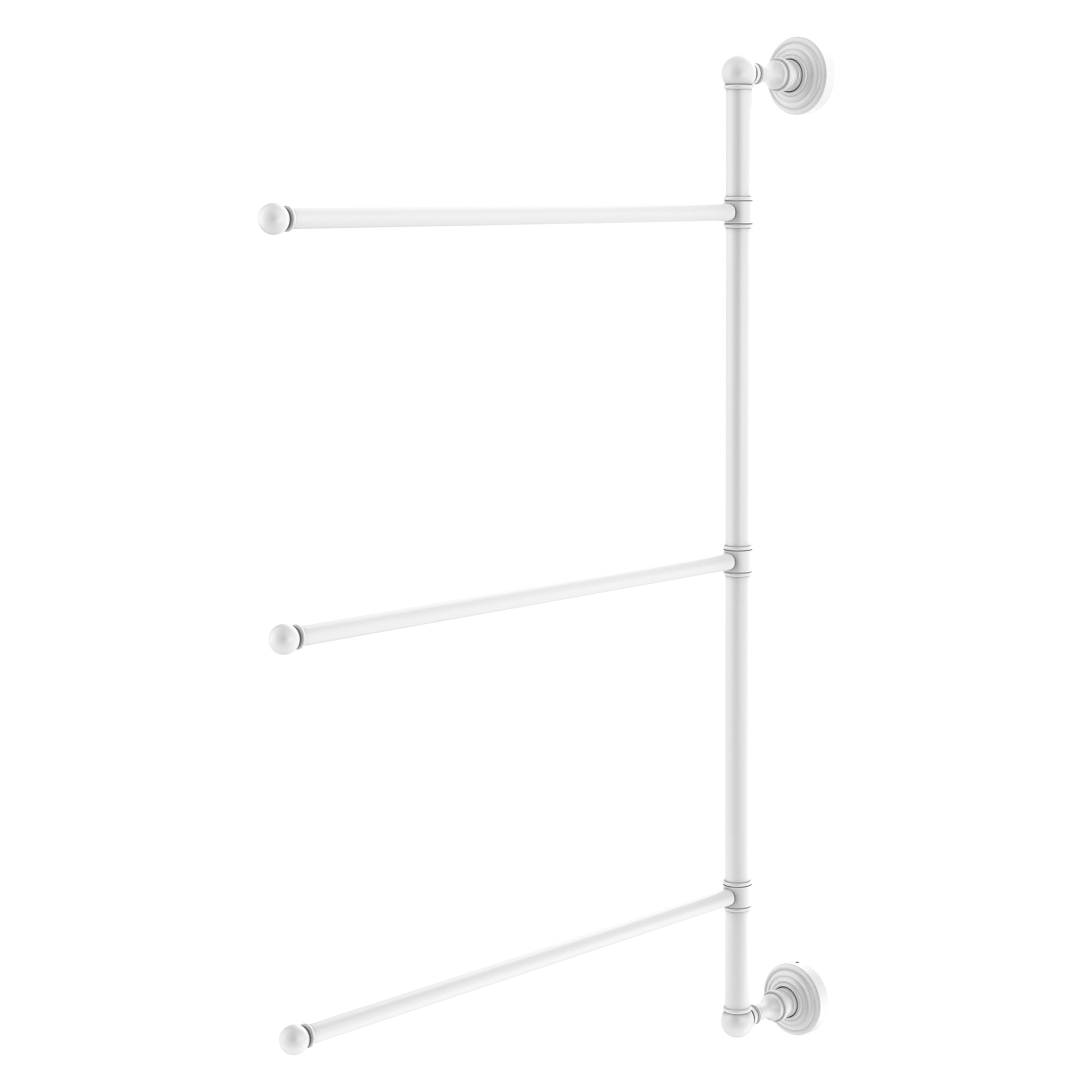 Allied Brass WP-27/3/16/28-WHM Waverly Place 28-in Matte White Wall mount Single Towel Bar