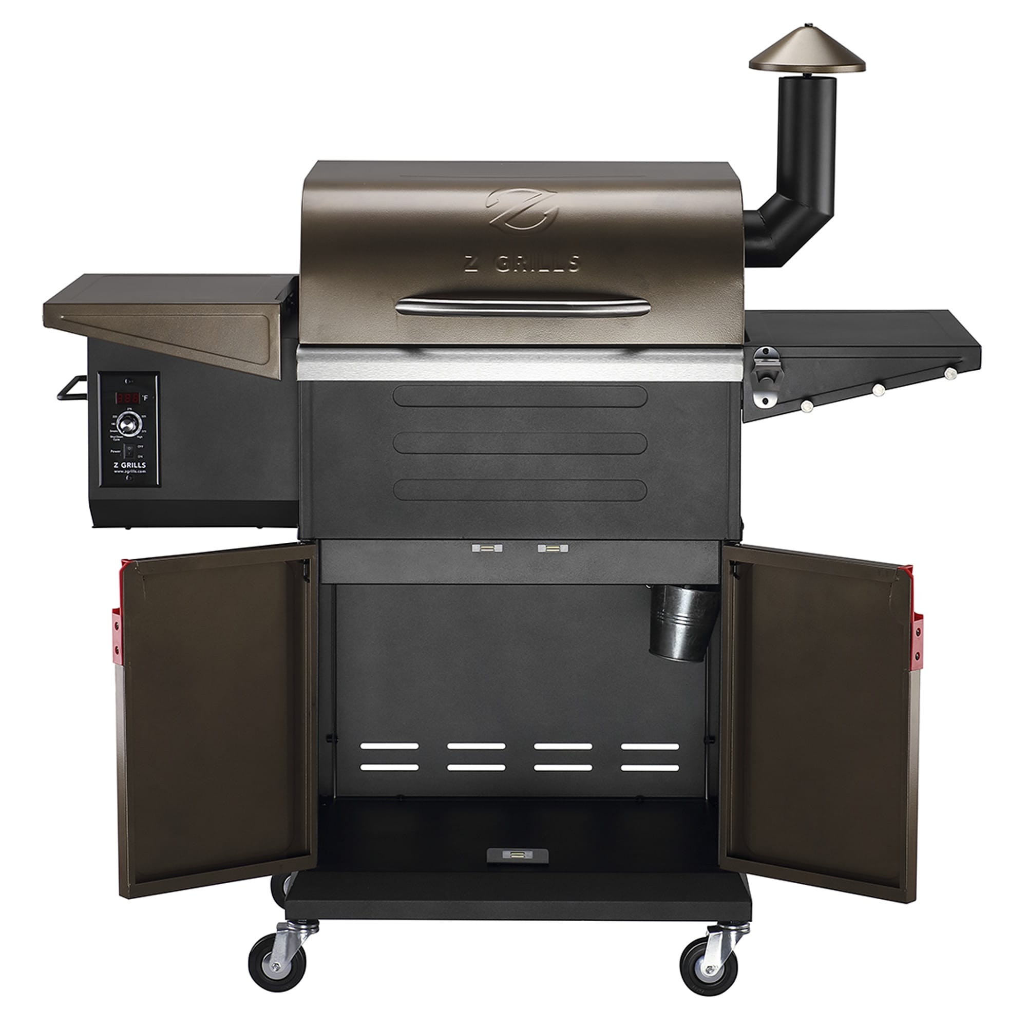 Z Grills Zpg-550b Wood Pellet Smoker Grill, Auto Temperature Control, 553 Sq in Cooking Area, 8 in 1 Grill for Outdoor BBQ, Black