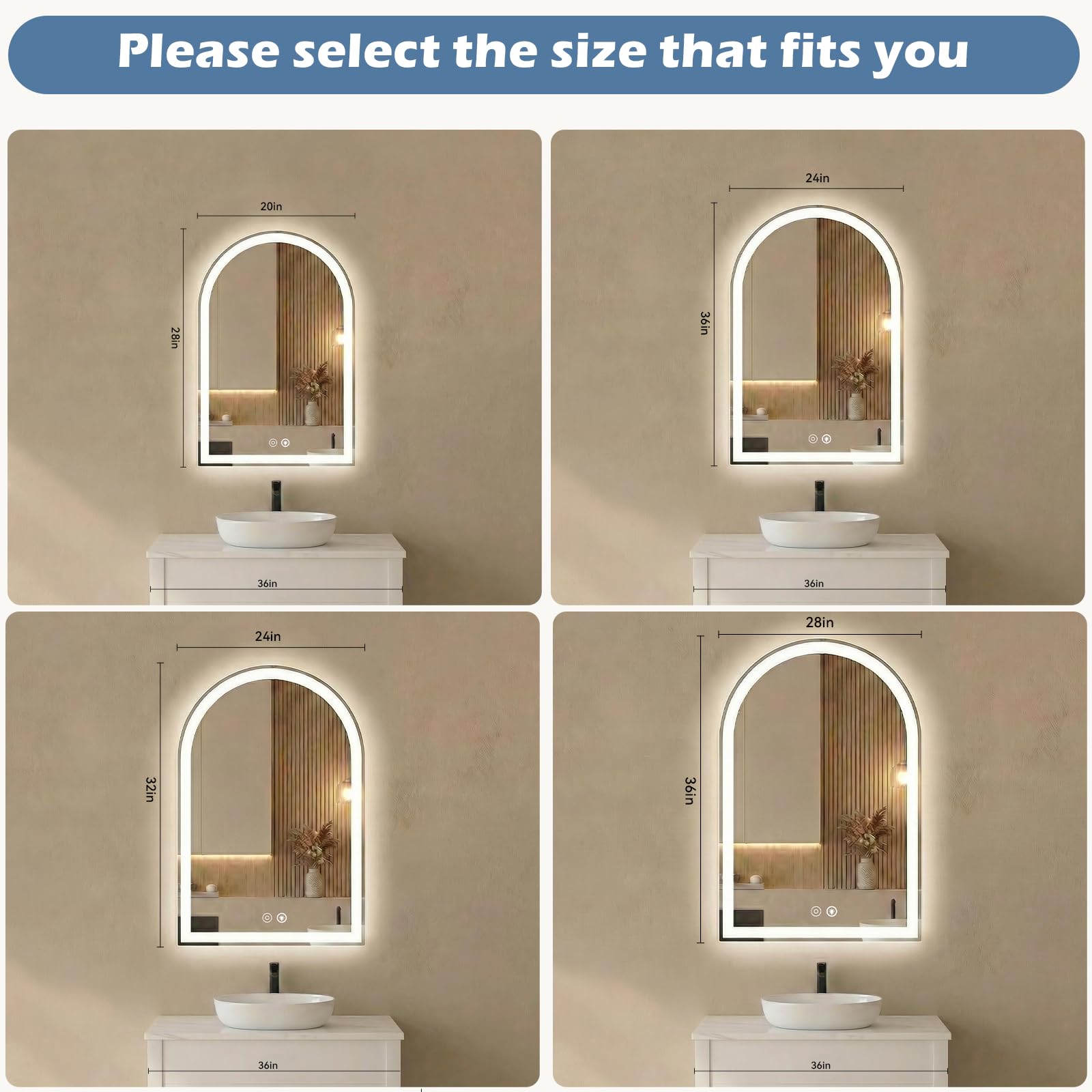 Atilioo QA-BGJ25GZ-2028WT-BZ Decor-Mirrors - View #2