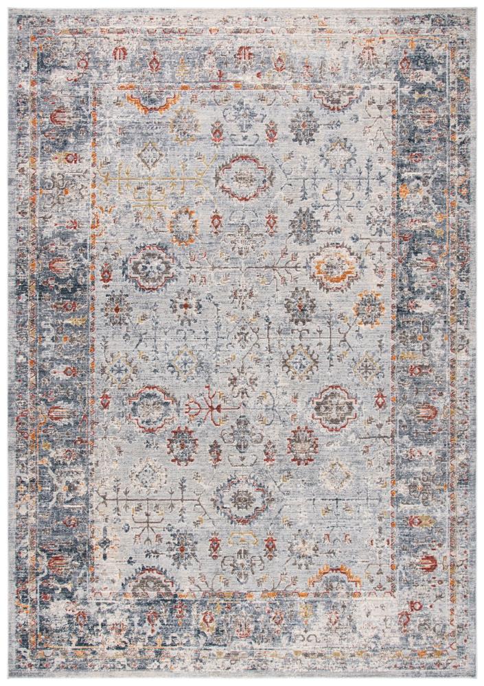 Safavieh HIS580F-9 History Nova 9 x 12 (ft) Loomed Polypropylene Light Gray/Navy Rectangular Indoor Distressed/Overdyed Bohemian/Eclectic Area rug