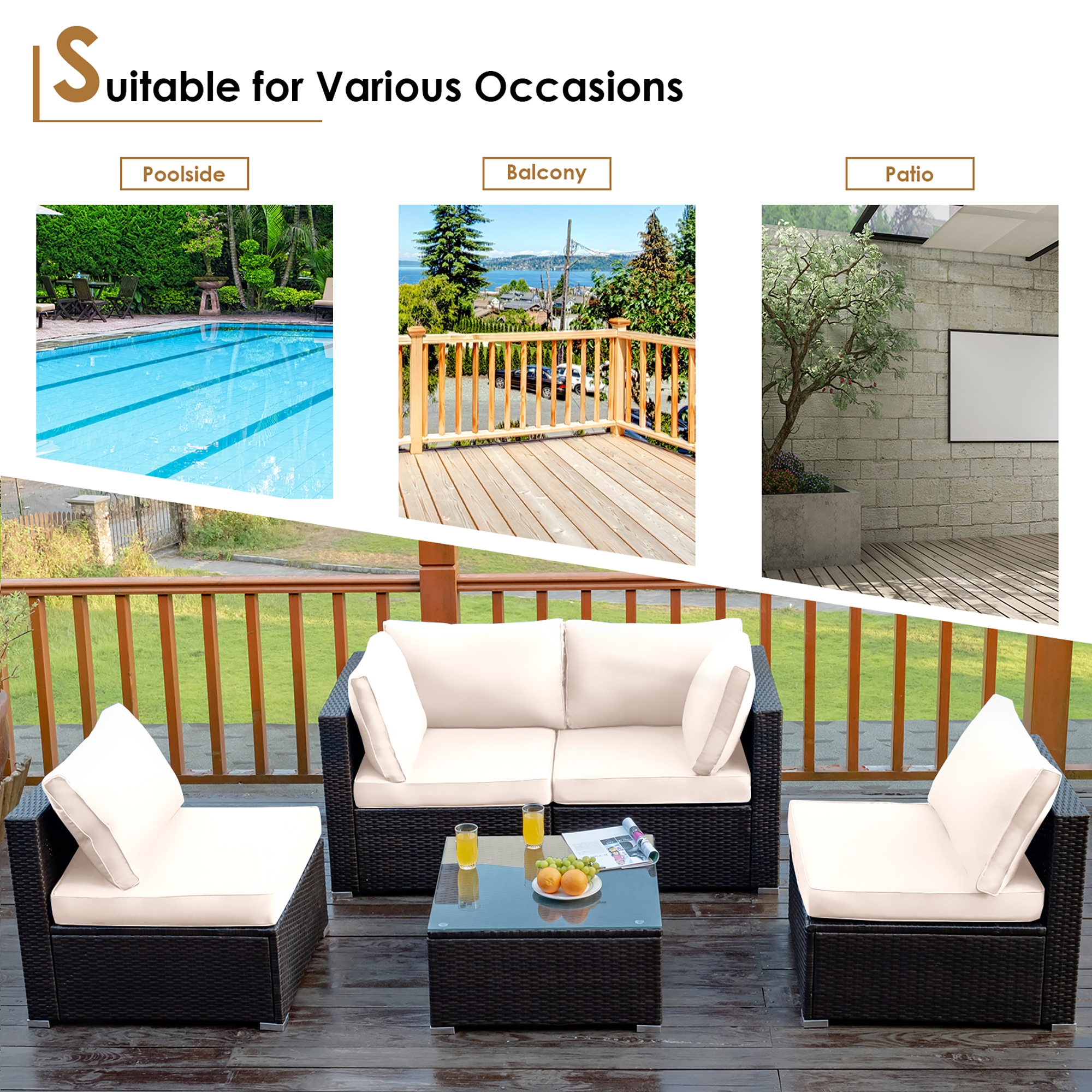 Costway LWS00837 Patio-Conversation-Sets - View #4