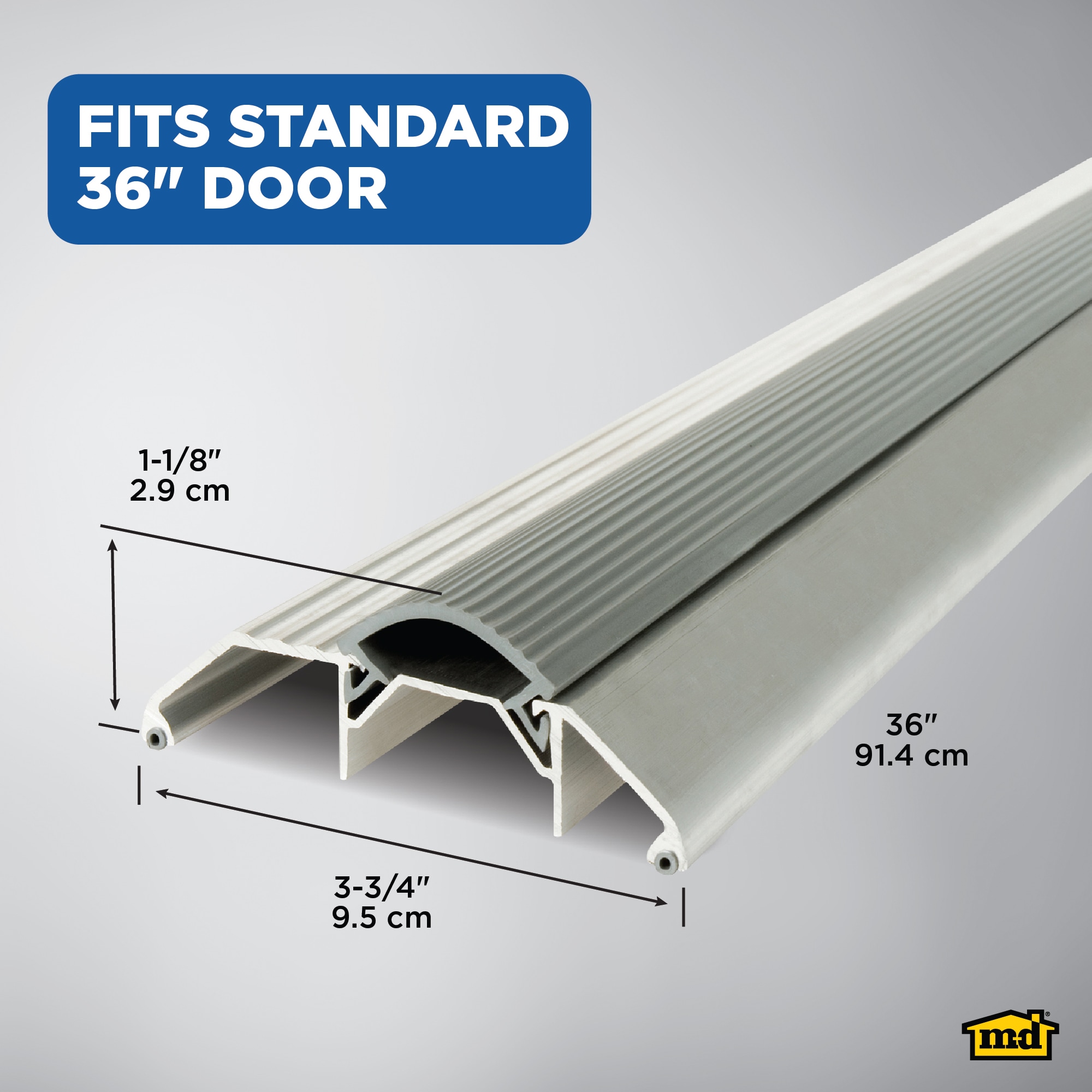 M-D 36-in x 3.75-in Aluminum Door Threshold (Install with Screws