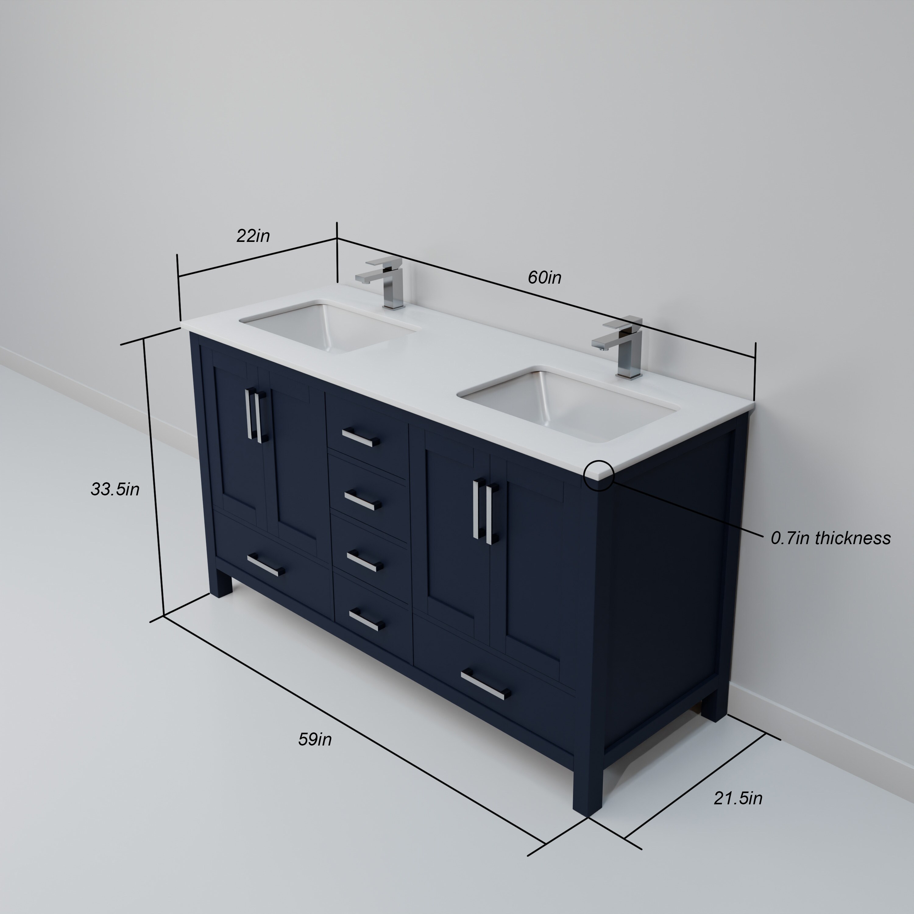 Lexora LVJ60DE300 Bath-Vanity-Combo - View #8