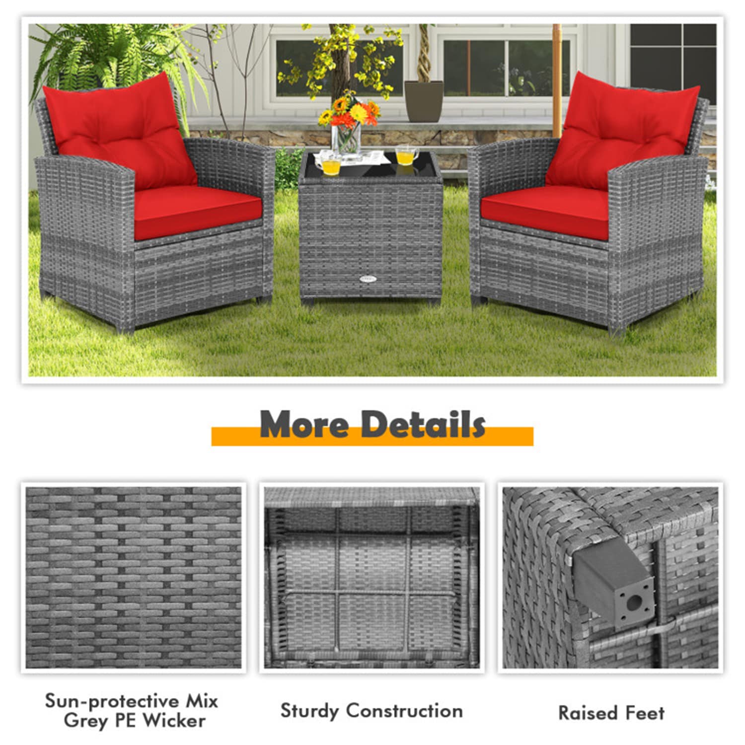 Mondawe 214RE-HY Patio-Conversation-Sets - View #6