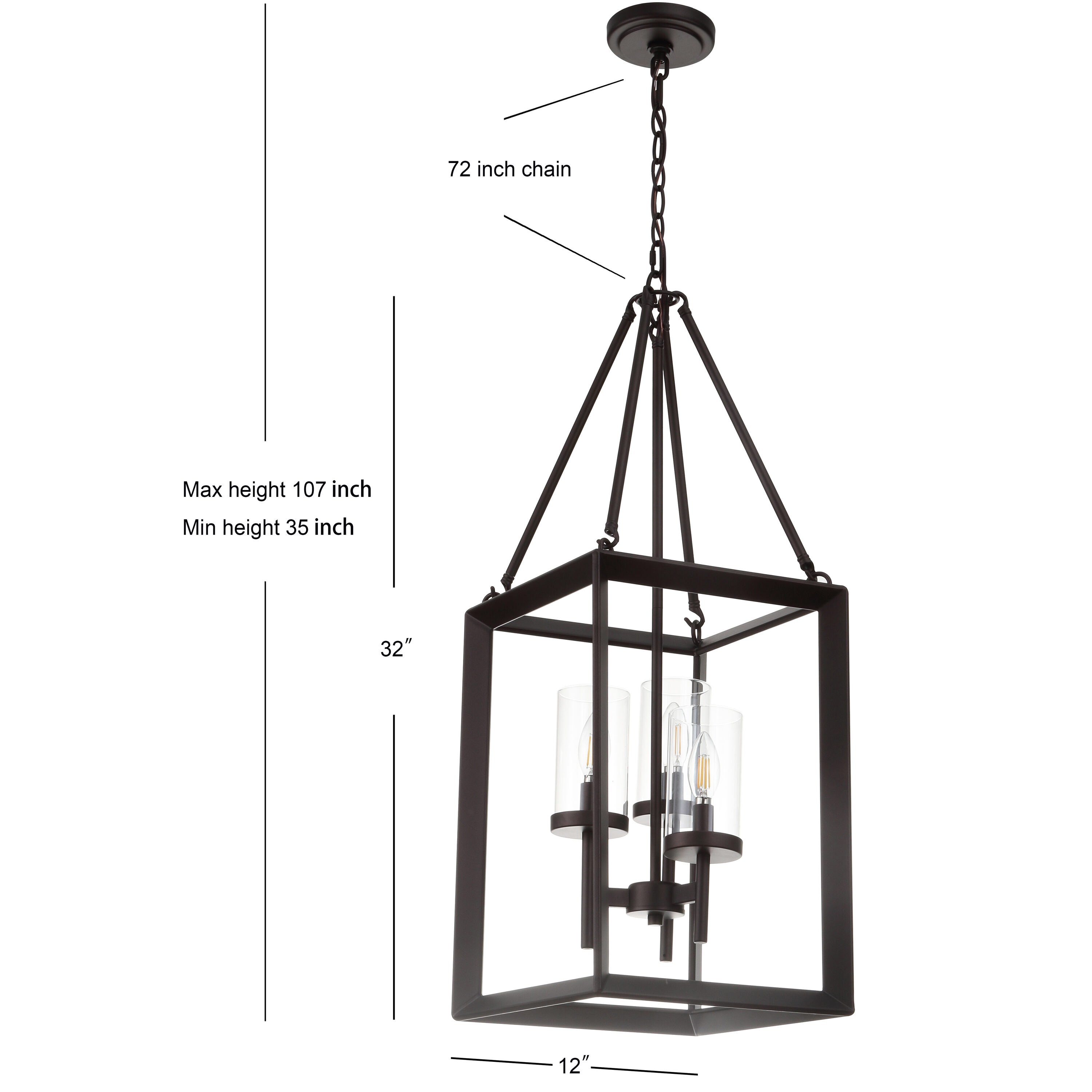 Geometric Bronze 12" LED Glass Pendant Light