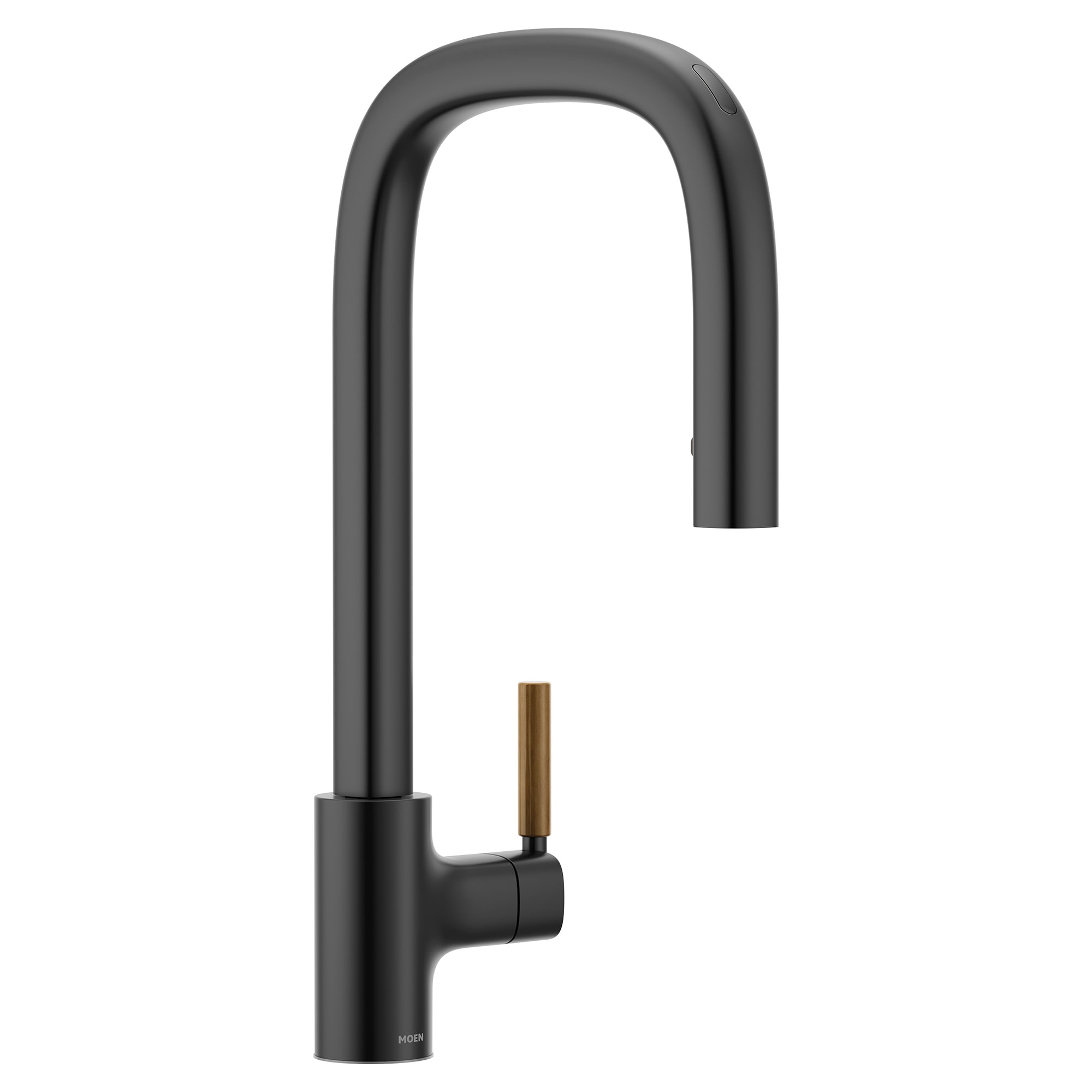 Moen S74001EV2BL Matte Black Single Handle Deck-mount Pull-out Kitchen Faucet with Sprayer