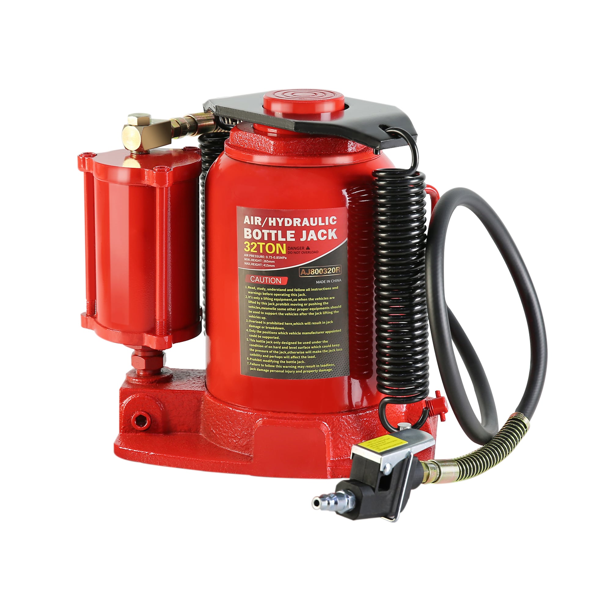 Siavonce XH24013 Red 32-Ton Steel Air/Hydraulic Bottle jack