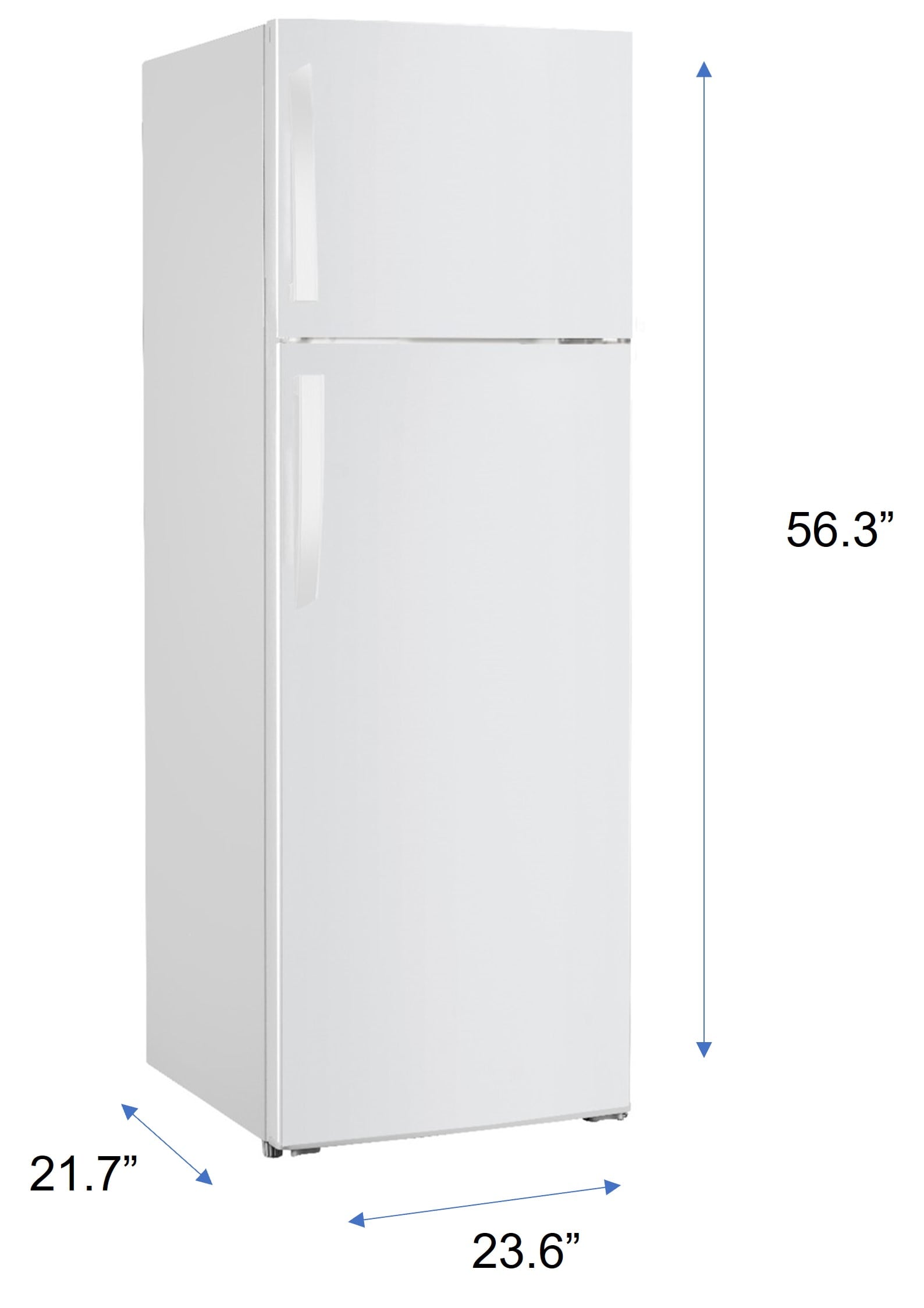 Premium Levella PRF315300HW 3.1 Cubic Foot Manual Defrost Top Freezer Mini  Refrigerator in White