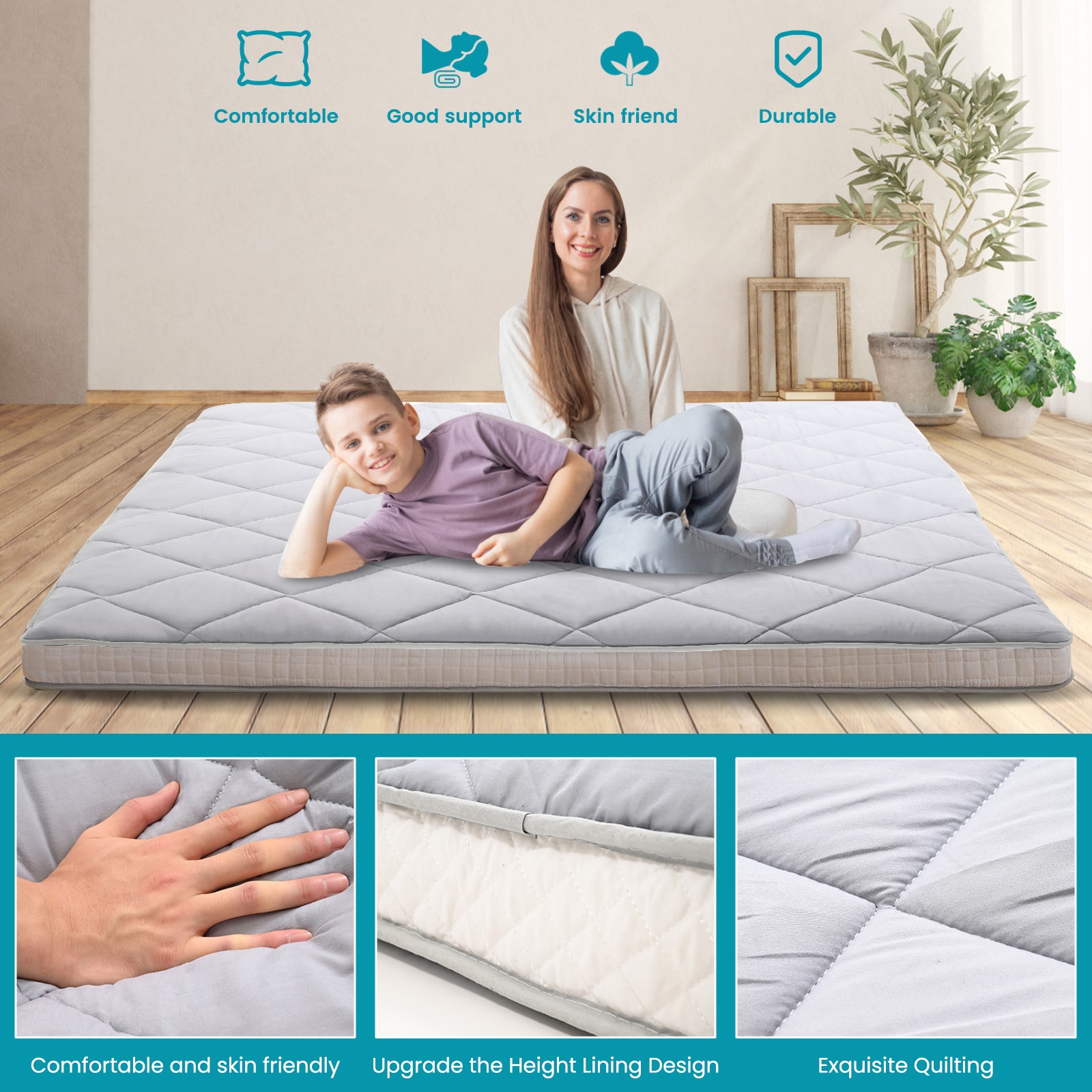 Esazn I1327138-GY-QUPLUS Mattresses-Boxsprings - View #4