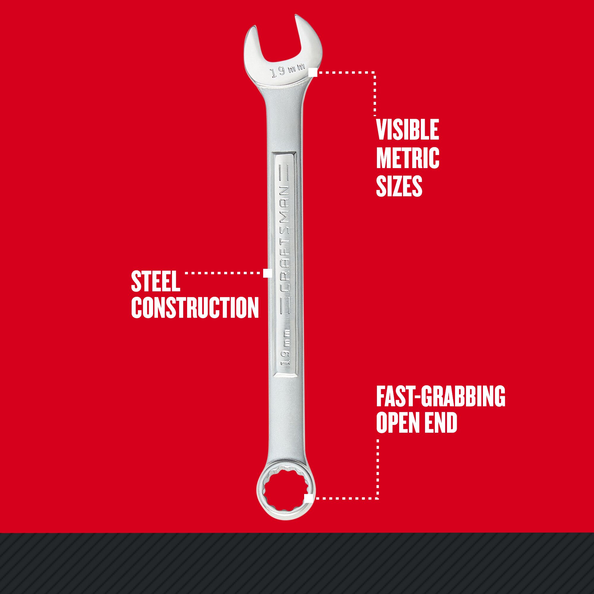 CRAFTSMAN 11-Piece Set 12-point Metric Combination Wrench Includes