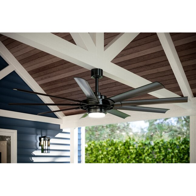 Fanimation Studio Collection Slinger V2 72 In Matte Black Color Changing Led Indoor Outdoor Ceiling Fan With Light Remote 9 Blade The Fans Department At Com - Home Decorators Collection Ceiling Fan Remote Programming