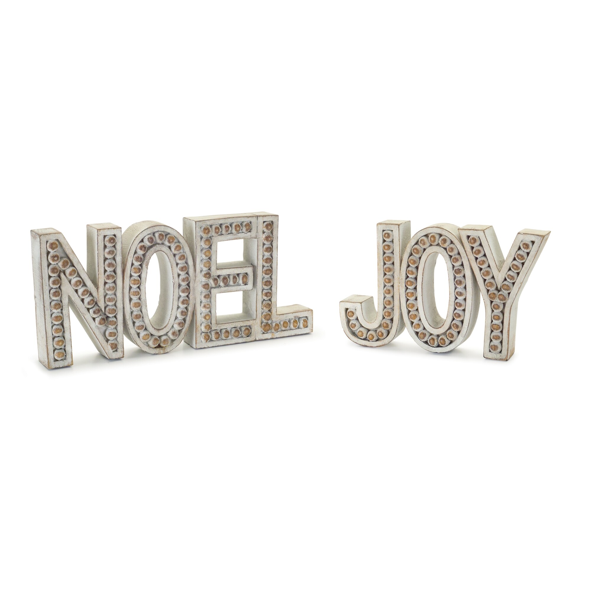 Melrose International 4.5-in Noel (2-Pack) Christmas Decor at Lowes.com