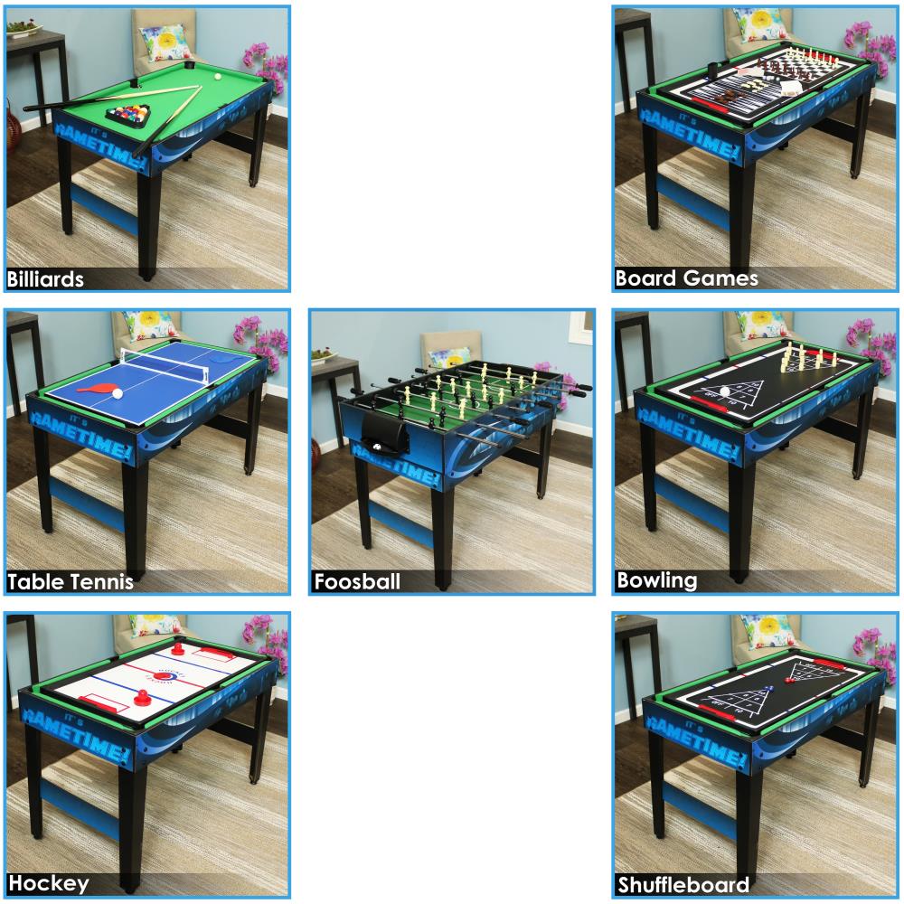 Sunnydaze Decor Freestanding MDF 10-Game Table with Billiards, Foosball,  Hockey, and More in the Multi-Game Tables department at