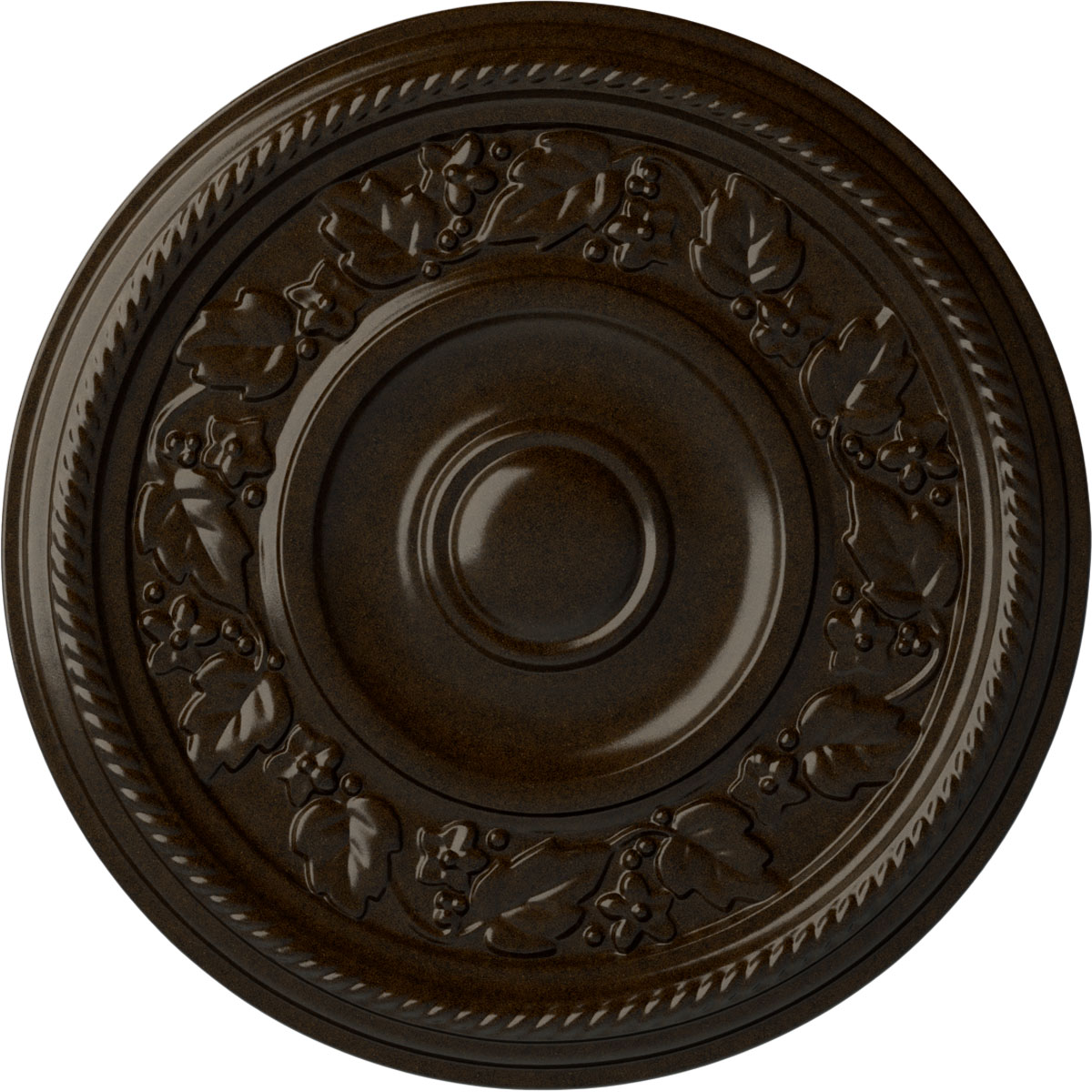 Ekena Millwork CM16TYBZS Tyrone 16.125-in W x 16.125-in L Painted Bronze Polyurethane Whole Ceiling Medallion