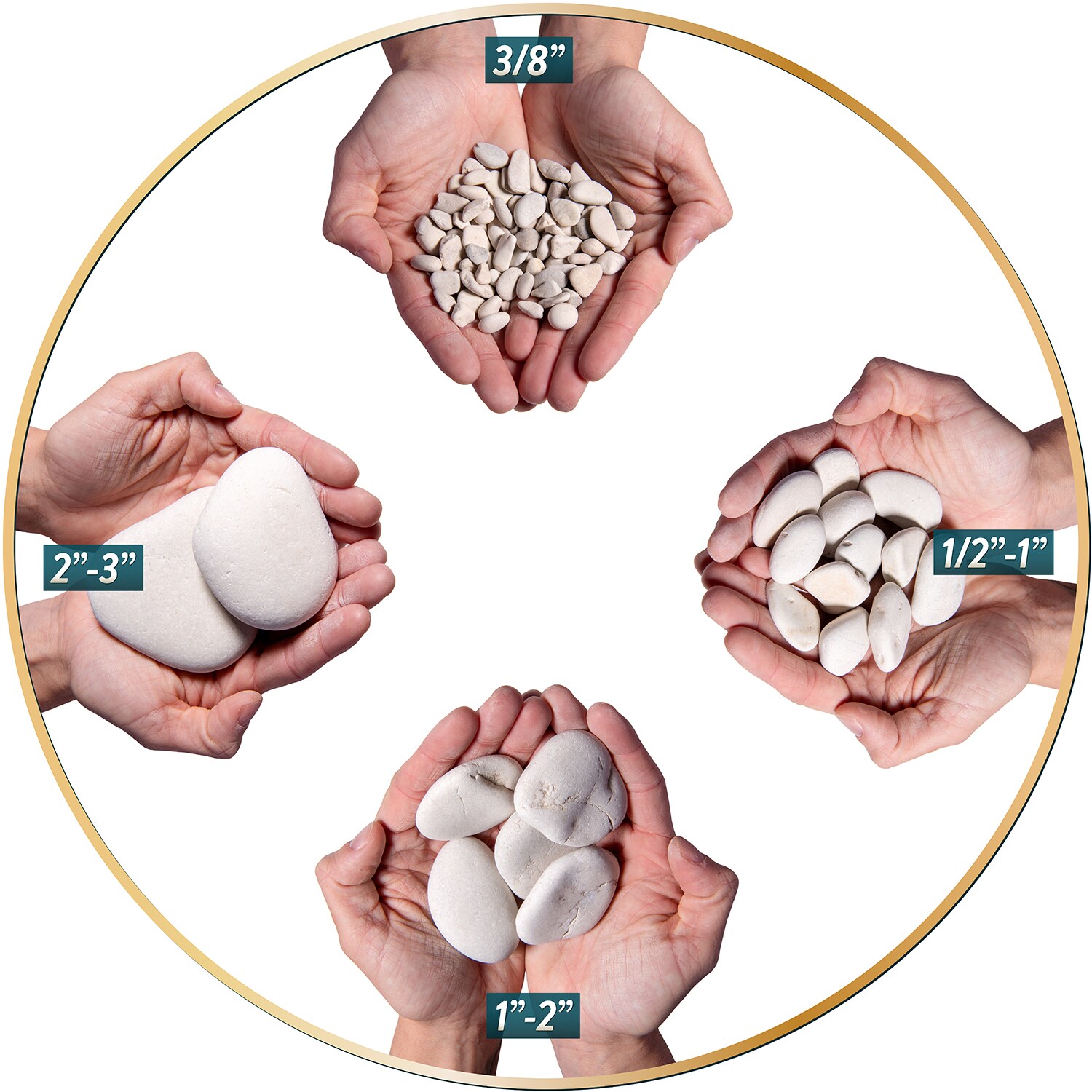 Southwest Boulder & Stone 1.0 - 2.0-in Off-white Egg Rock Landscaping Rock,  10 lbs. Bag - Premium Pebbles for Crafts and Decorative Art in the  Landscaping Rock department at