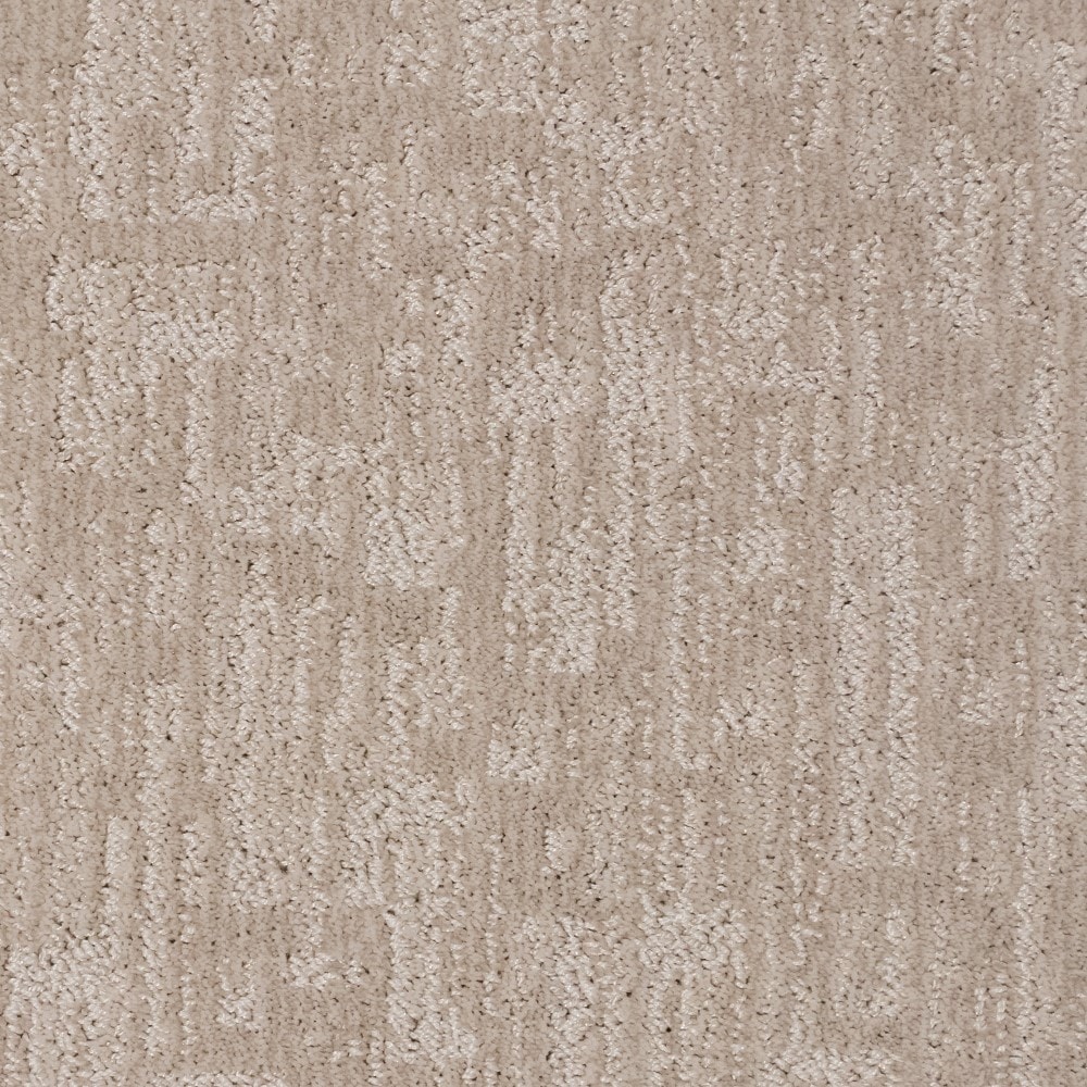 STAINMASTER LU760-W0325-1200-AB Flirting Tropical Beach Off-white 49-oz sq yard Solution-dyed polyester Pattern Indoor Carpet