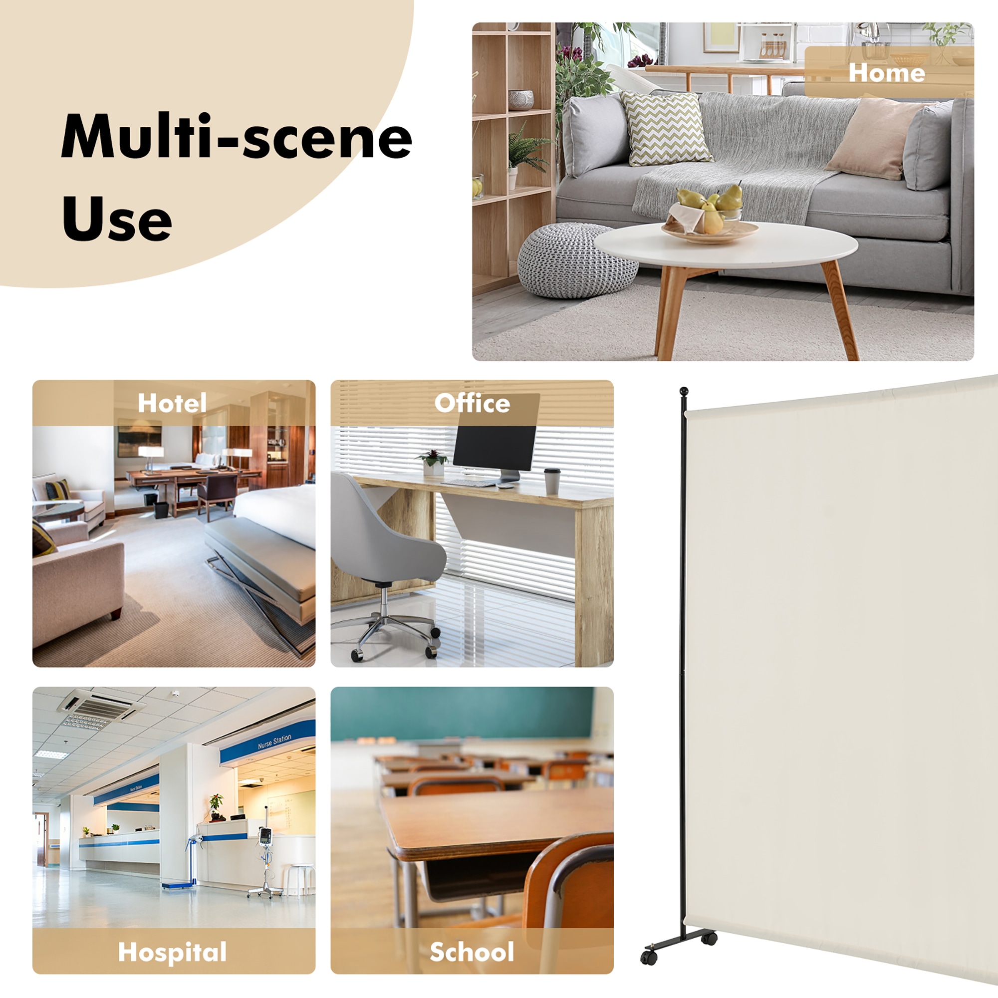 Goplus LWS00319 Indoor-Privacy-Screens - View #6