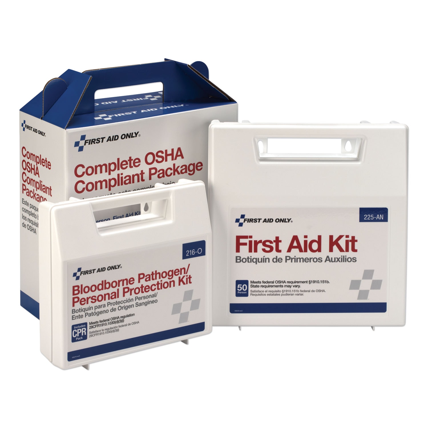 First Aid Only First Aid Kit for 50 People 229 Pieces ANSI/OSHA Compliant Plastic Case